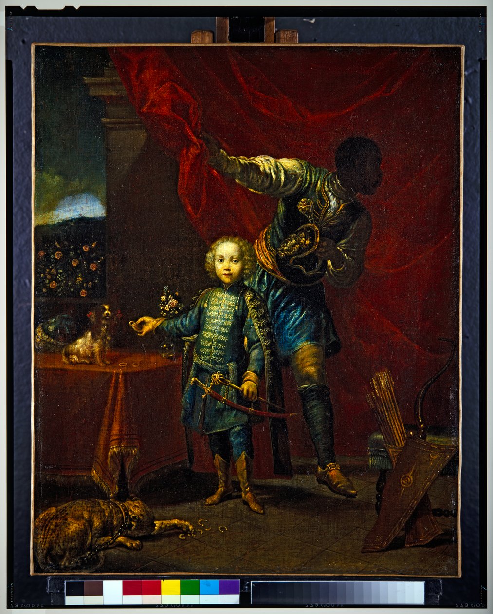 据说是约翰-帕尔菲将军之子的少年肖像（绘画） 作者 朱塞佩·玛丽亚 (1665 1747) 克雷斯皮