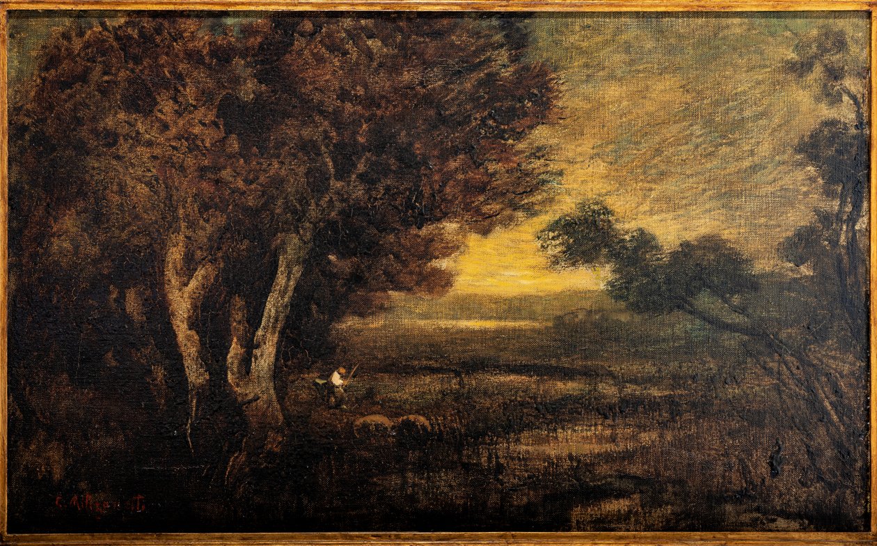 有人物的风景（布面油画） 作者 朱塞佩·米蒂·萨内蒂
