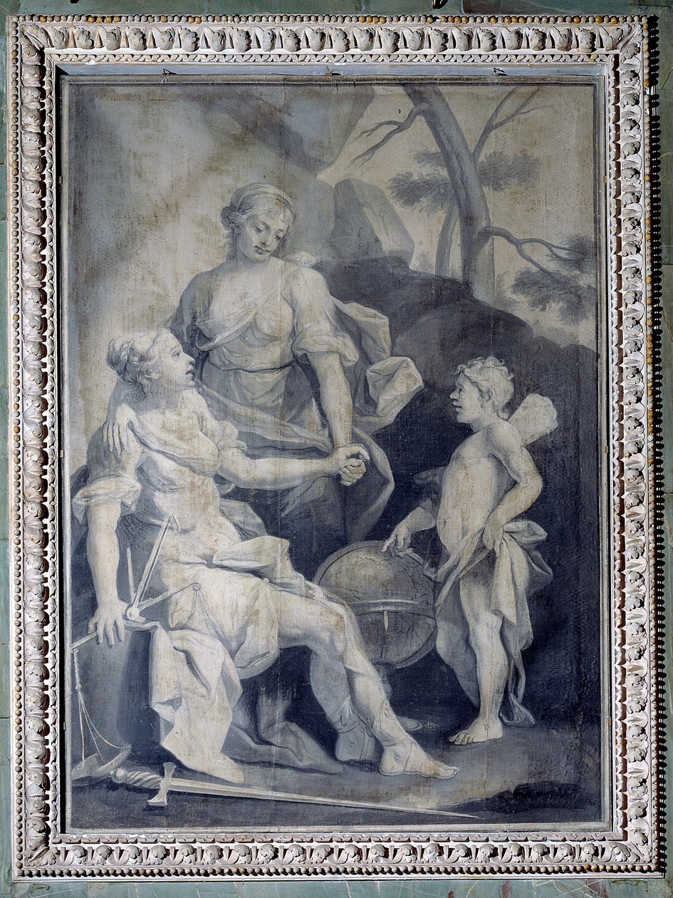 正义与和平的民族天才（单色绘画 作者 朱塞佩·帕加内利（Giuseppe Paganelli）