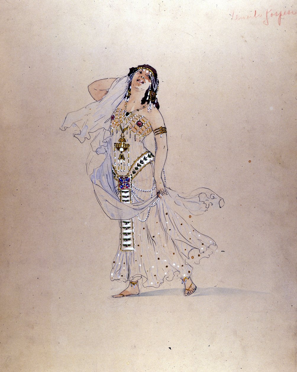1912 年，朱塞佩·帕兰蒂（Giuseppe Palanti，1881-1946 年）为米兰斯卡拉剧院设计的理查·施特劳斯“莎乐美”服装。 作者 朱塞佩·帕兰蒂