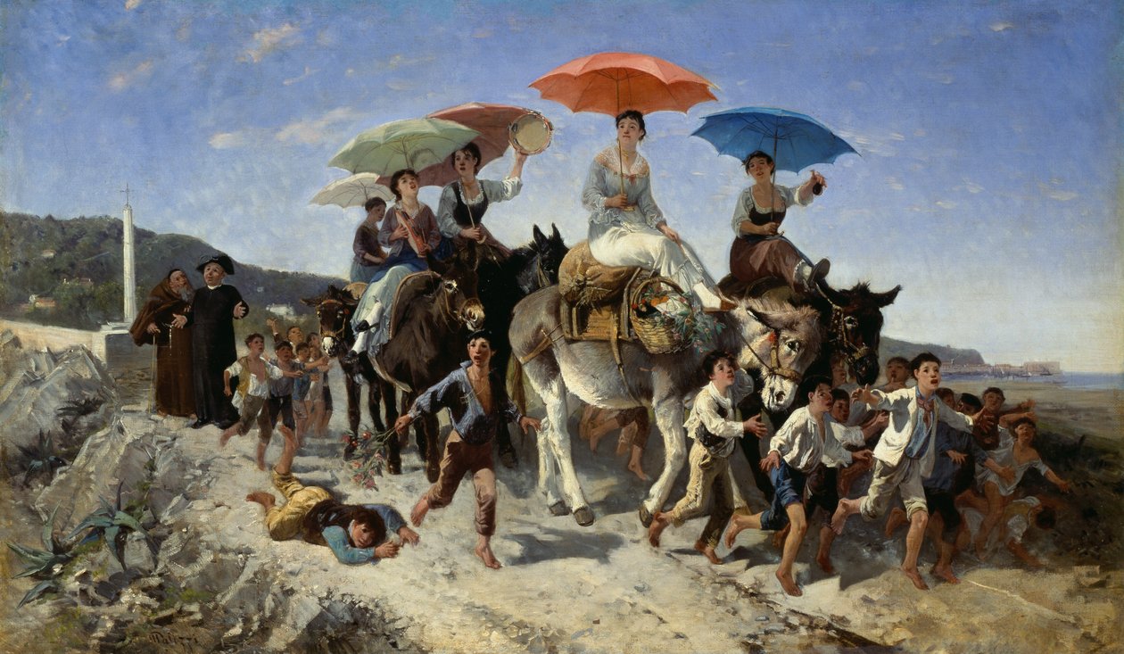 婚礼游行（布面油画） 作者 朱塞佩·帕利齐（Giuseppe Palizzi）