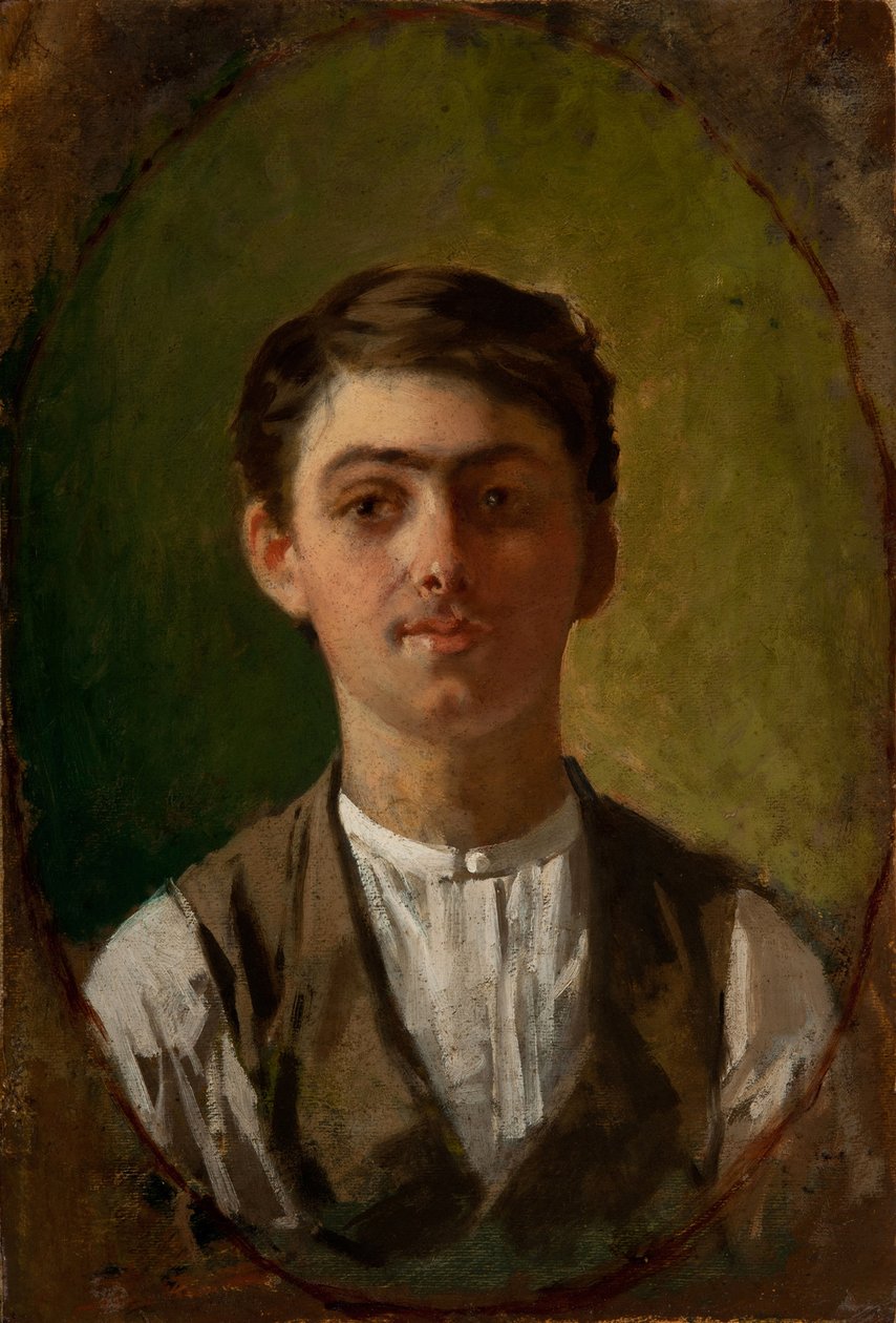 自画像，1885-1886年。 作者 朱塞佩·佩里扎·达·沃尔佩多
