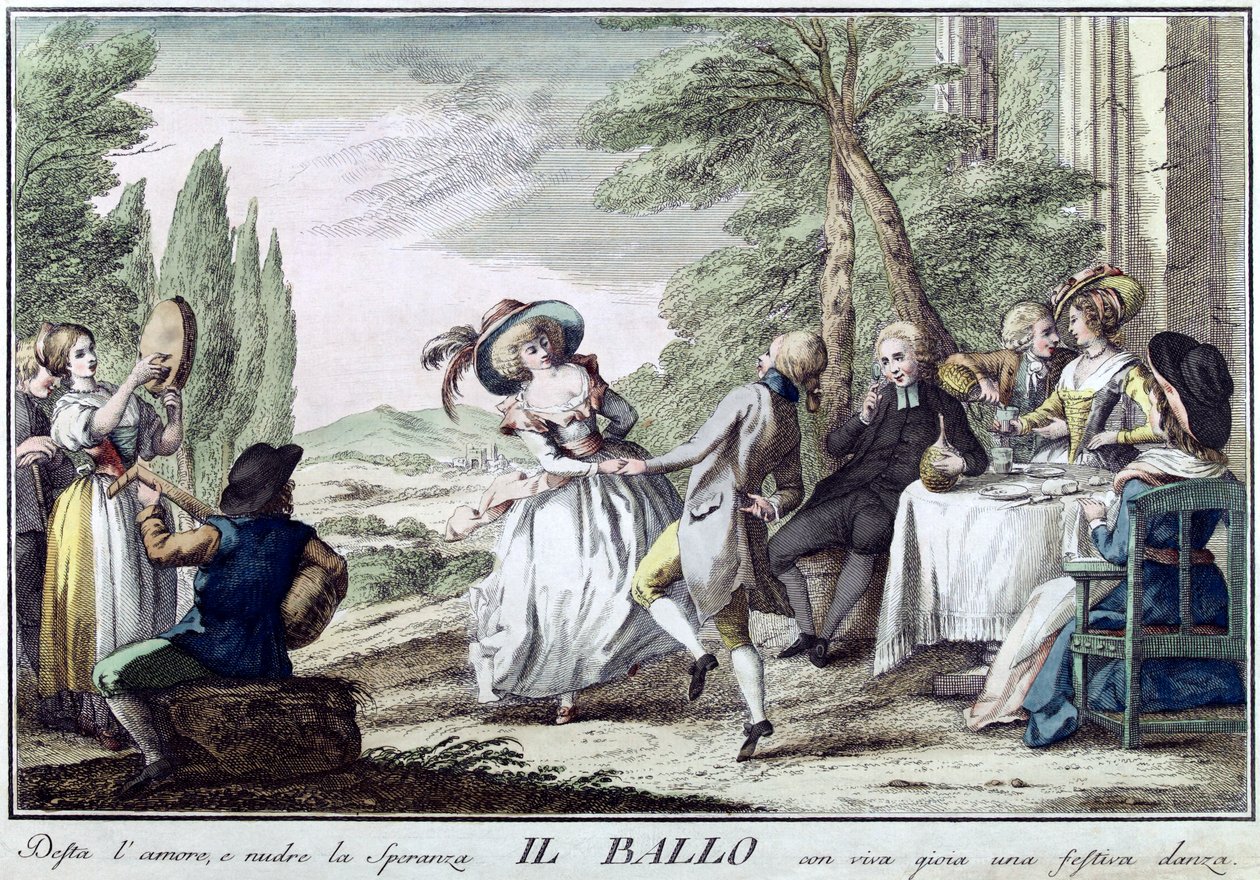 舞蹈舞蹈，1790年。 作者 朱塞佩·皮亚托利（Giuseppe Piattoli）