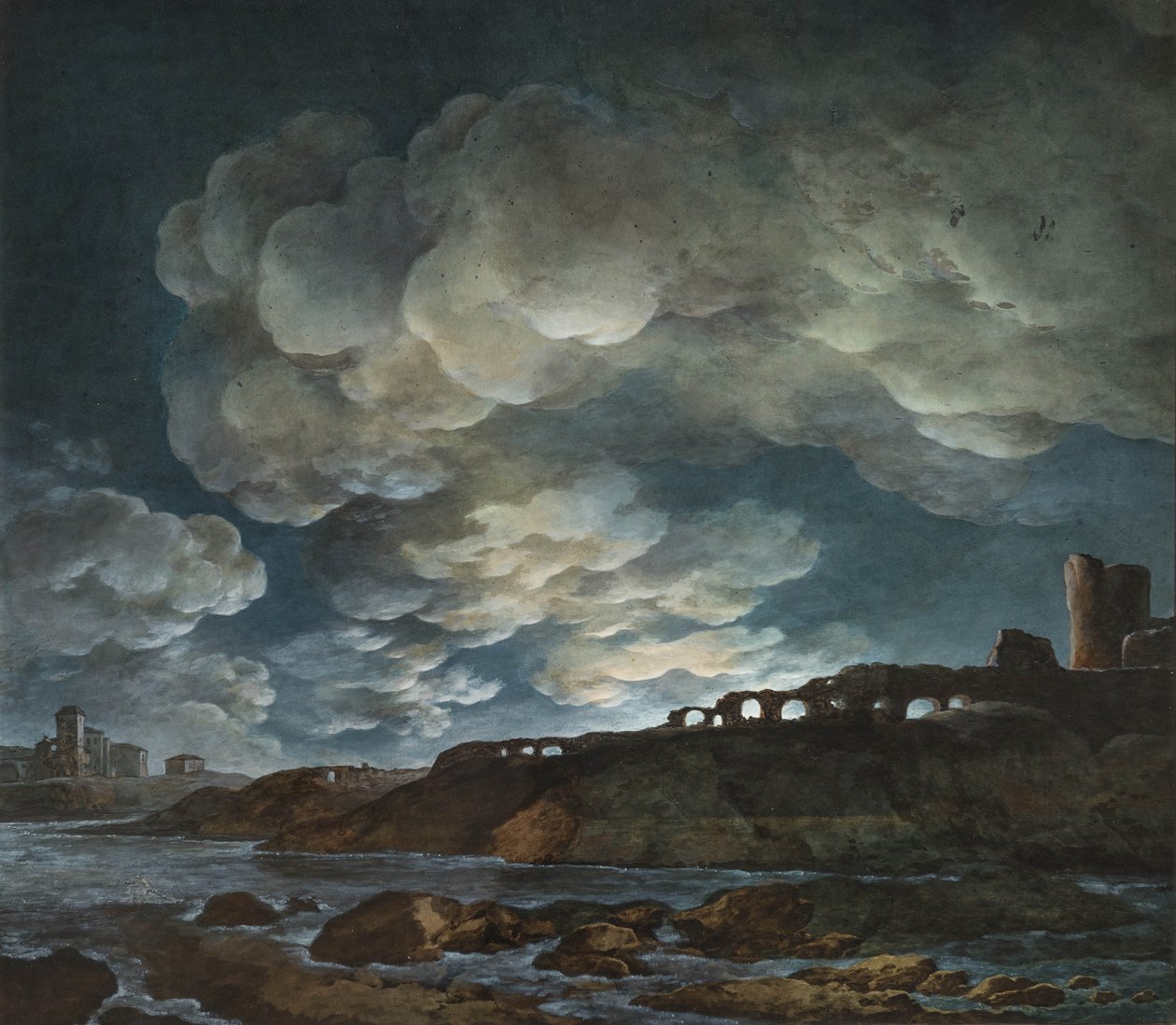 海上满月，1800-1810。 作者 朱塞佩·皮埃特罗·巴吉蒂