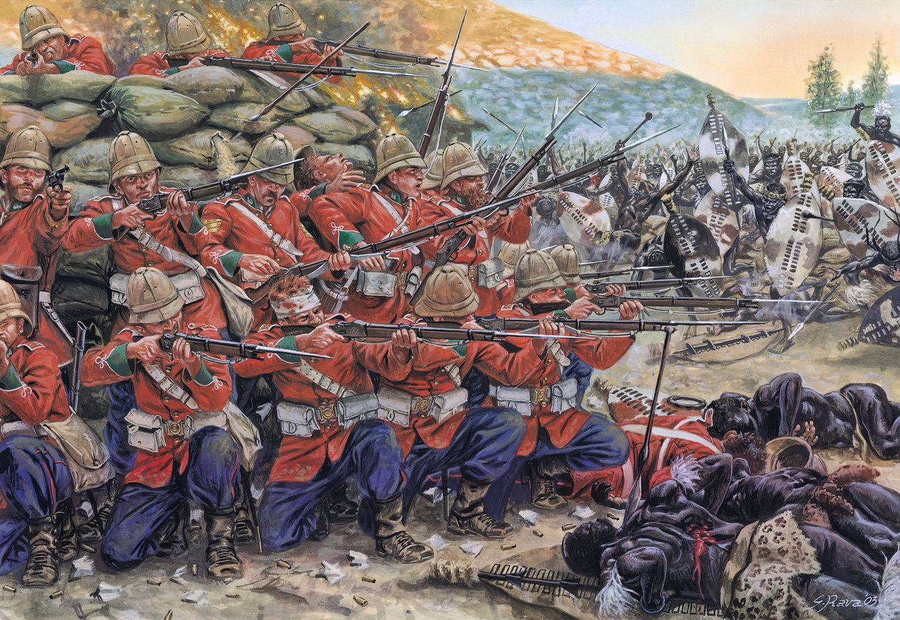 盎格鲁-祖鲁战争：1879 年 1 月的南非罗克漂流河战役 - 盎格鲁-祖鲁战争：1879 年 1 月的南非罗克漂流河战役 - 插图：朱塞佩-拉瓦 作者 朱塞佩·拉瓦（Giuseppe Rava）