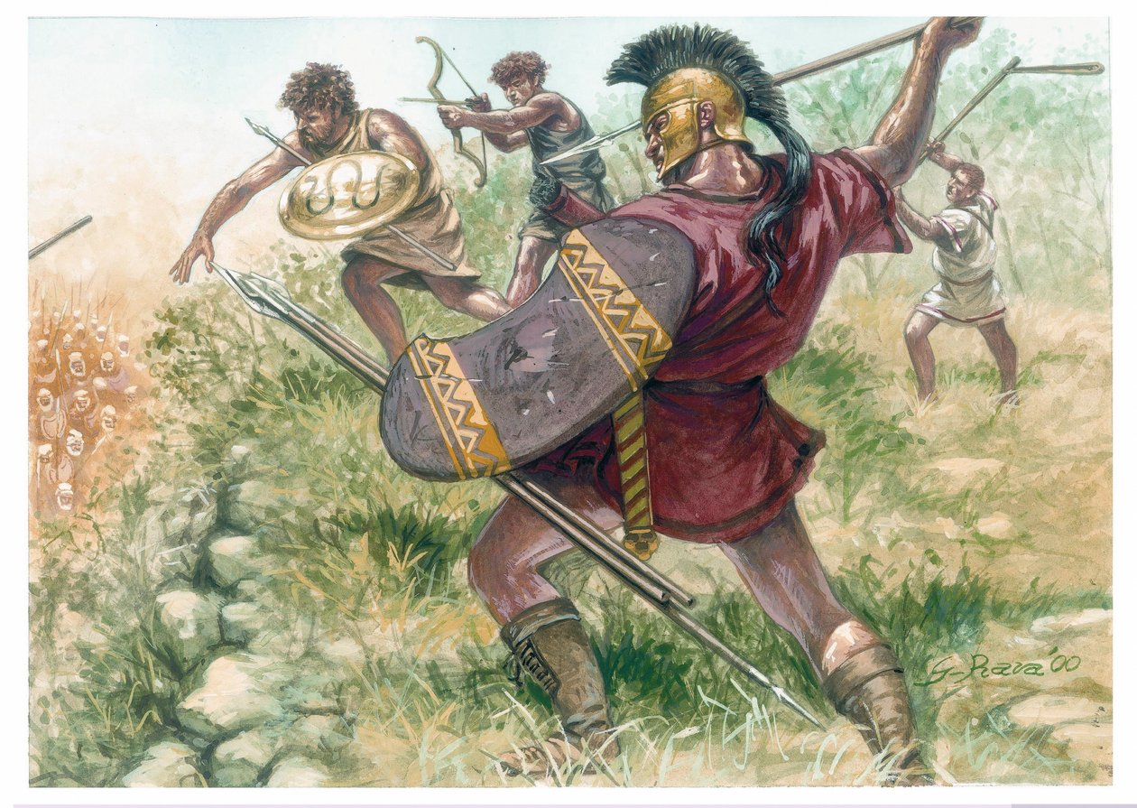 马其顿王国：轻步兵士兵 - 马其顿（古代王国）：轻步兵士兵 - 插图：Giuseppe Rava 作者 朱塞佩·拉瓦（Giuseppe Rava）