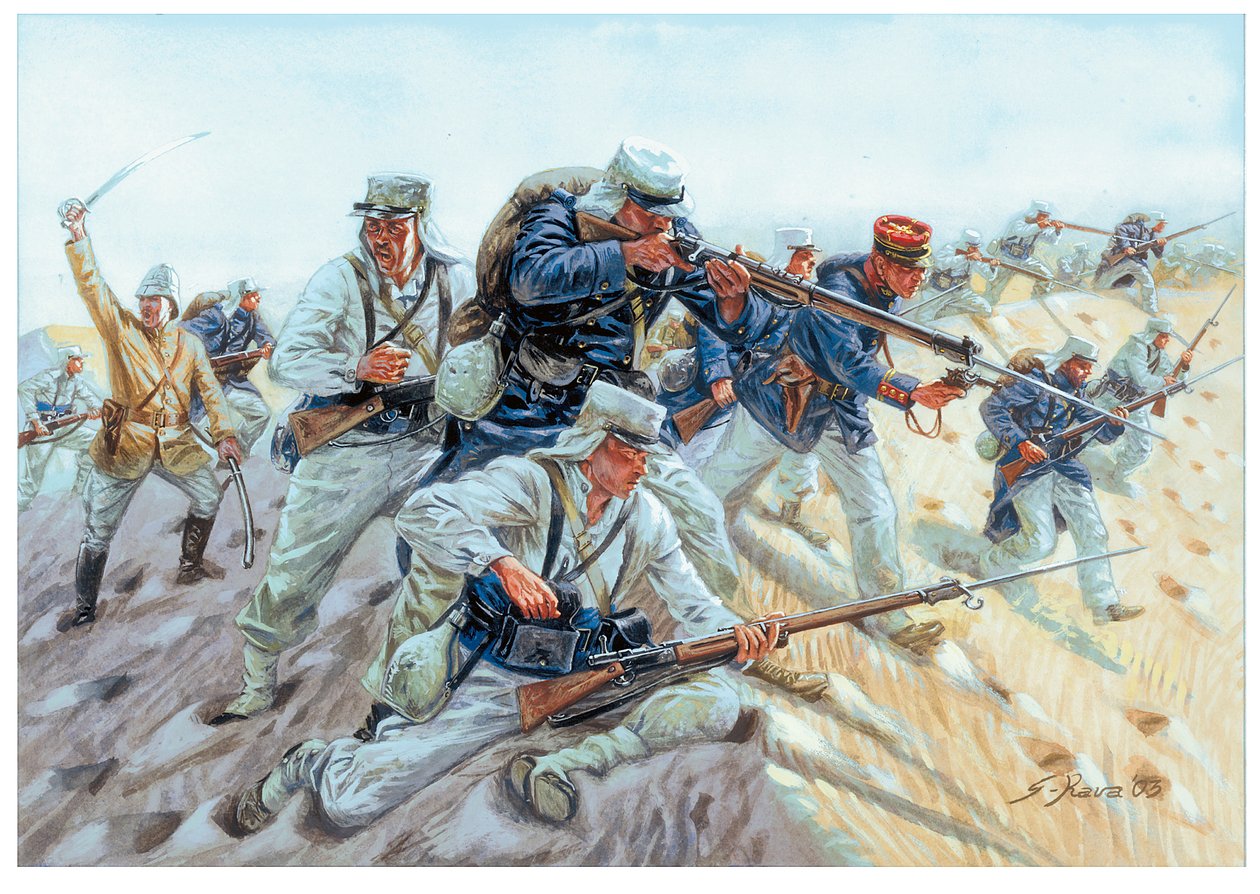 Marche ou creve Soldiers de la Legion etrangere francaise - 法国外籍军团："前进或死亡" 插图：朱塞佩-拉瓦 作者 朱塞佩·拉瓦（Giuseppe Rava）