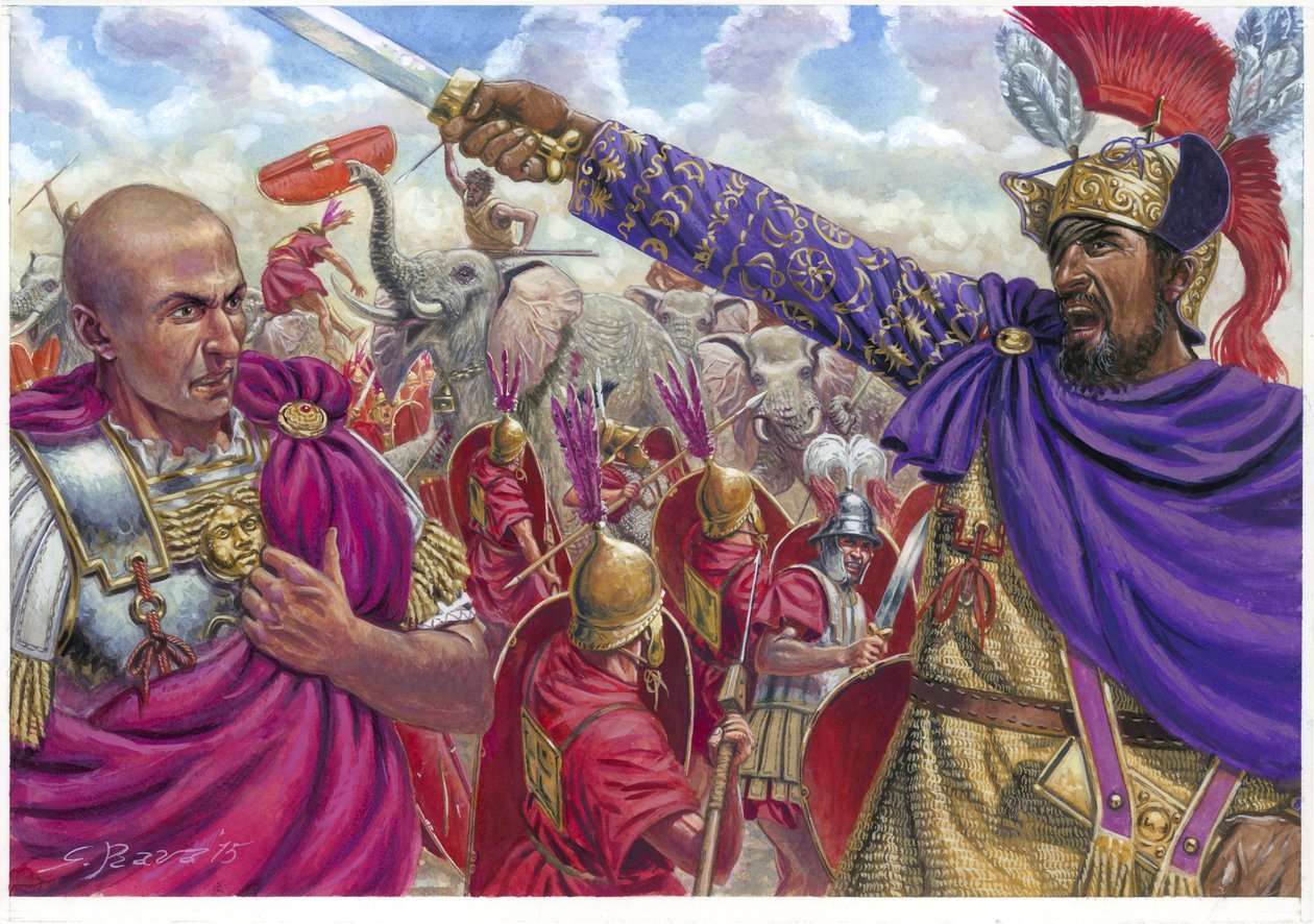 Scipio Africanus 和 Hannibal - 插图：Giuseppe Rava 作者 朱塞佩·拉瓦（Giuseppe Rava）