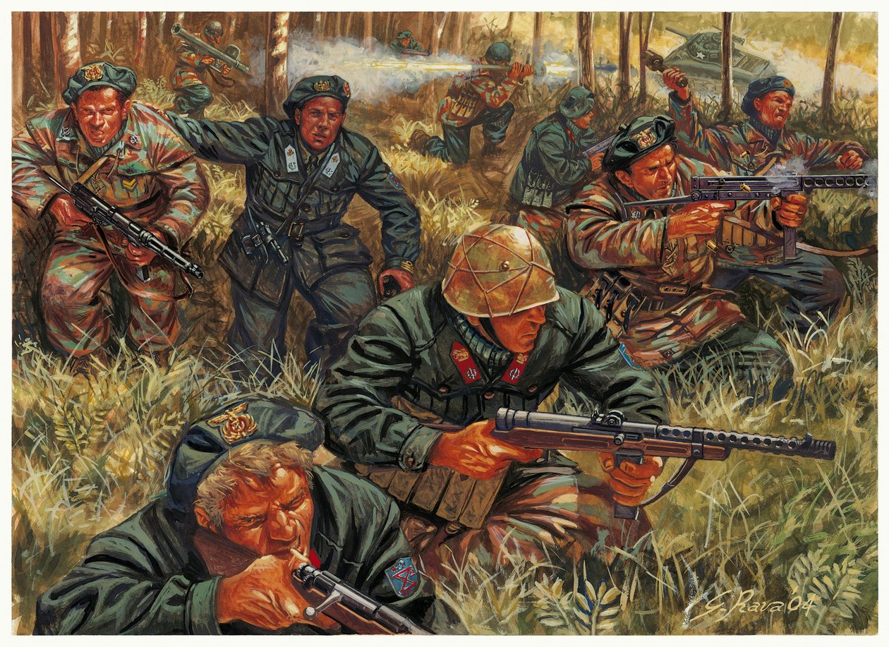 第二次世界大战：朱尼奥-瓦莱里奥-西皮奥内-博尔热塞亲王（1906-1974 年）率领意大利 Xe Flotiglia MAS 或 DECIMA MAS 或 X Mas 部队 作者 朱塞佩·拉瓦（Giuseppe Rava）