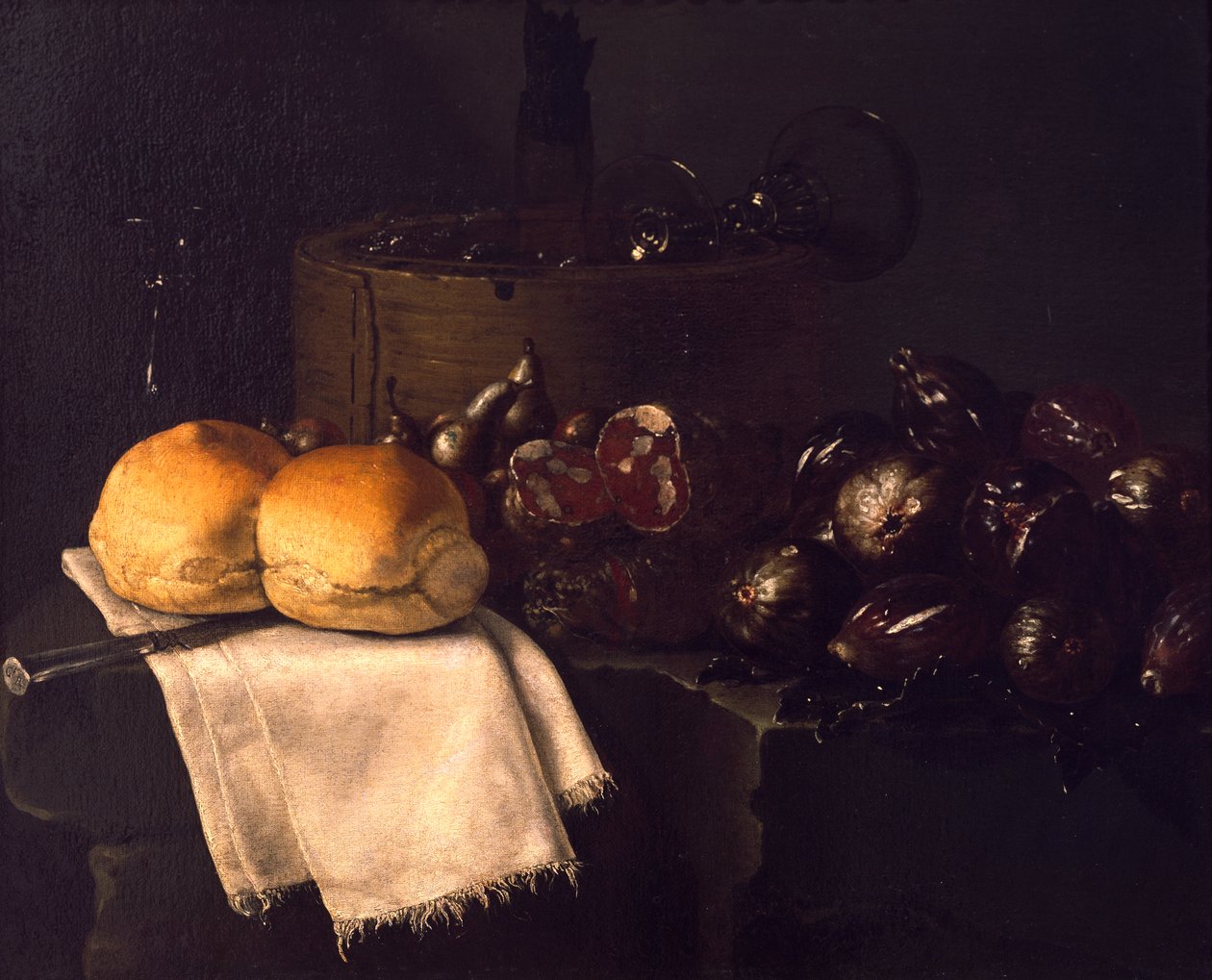 厨房内部，作者：Giuseppe Recco (1634-1695) 作者 朱塞佩·雷科