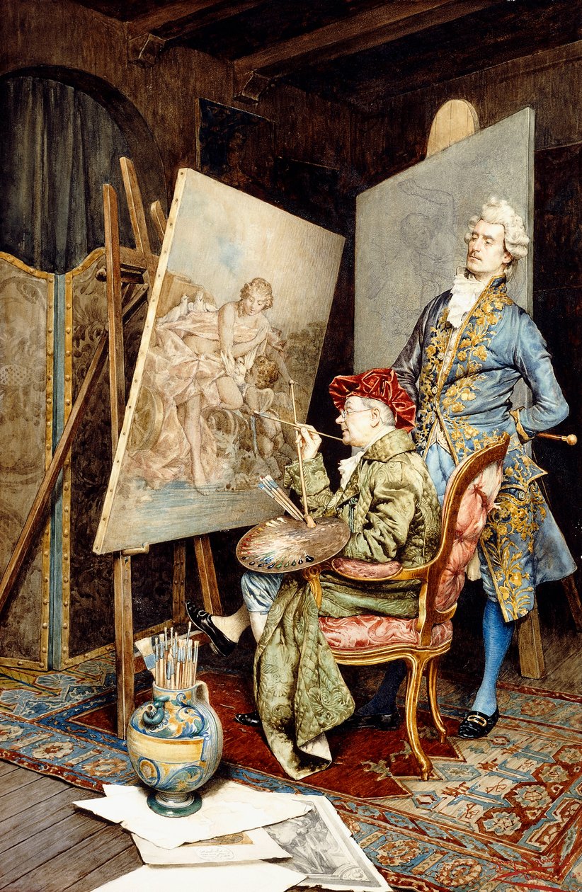 画家的工作室 作者 朱塞佩·西格里尼（Giuseppe Signorini）