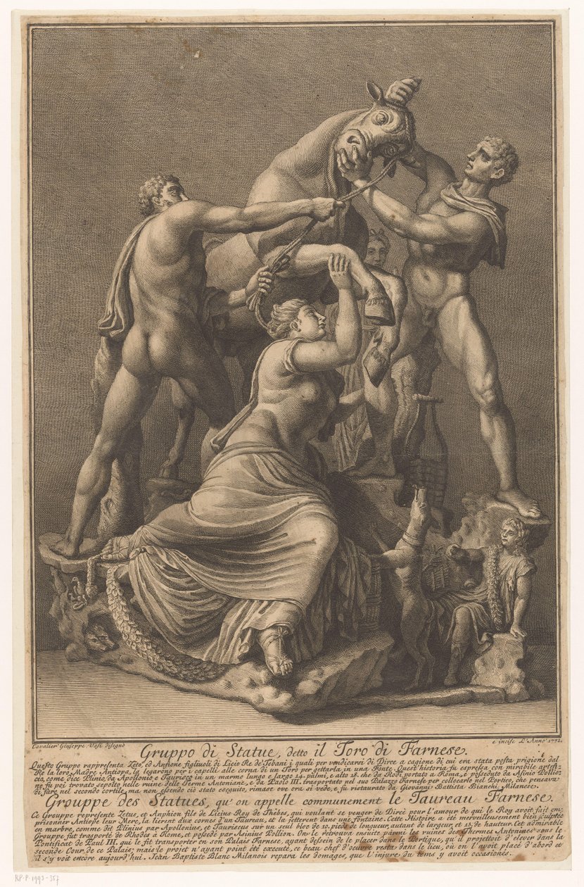 Dirce 被绑在一头公牛身上
法尔内塞公牛
Gruppo di Statue, detto il Toro di Farnese / Grouppe des Statues, qu