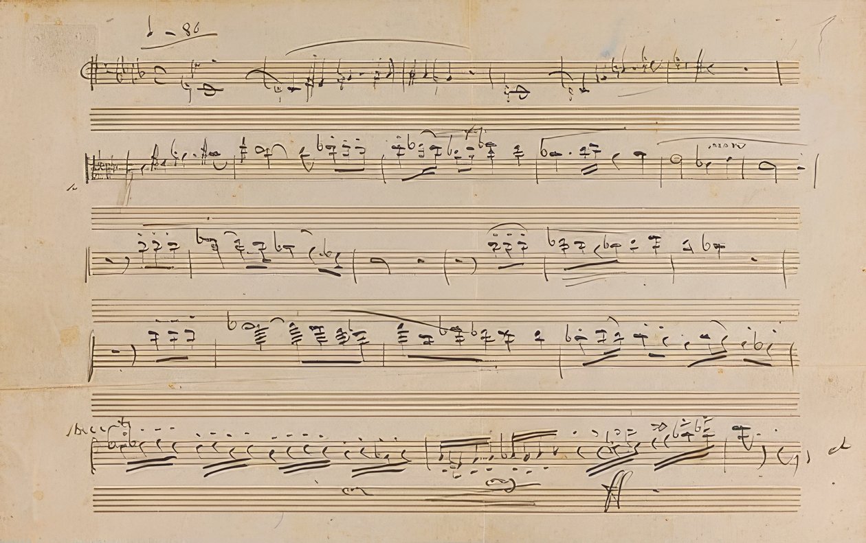 稿件：Opera Otello。 1887年 作者 朱塞佩·威尔第
