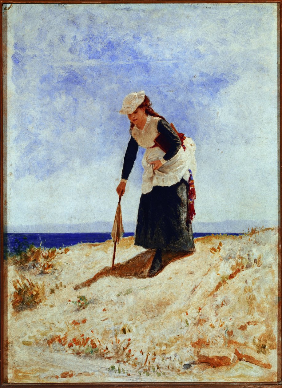 A Woman on the Sand (oil on canvas 作者 朱塞佩或约瑟夫·德尼蒂斯