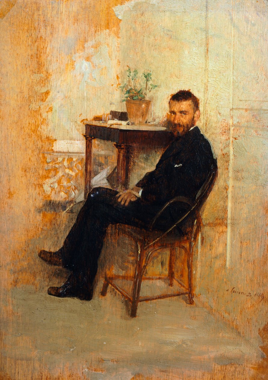 从马车顶部，朱塞佩·德·尼蒂斯 (Giuseppe de Nittis) (1846-1884) 作者 朱塞佩或约瑟夫·德尼蒂斯