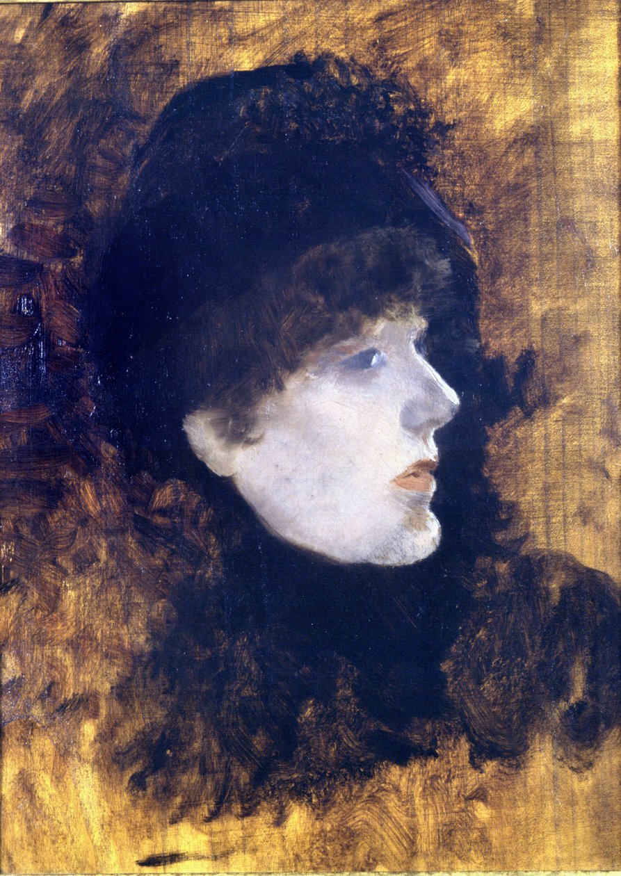 亨利埃特·罗辛·伯纳德（Sarah Bernhardt，1844-1923 年）的肖像——德尼蒂斯绘 作者 朱塞佩或约瑟夫·德尼蒂斯