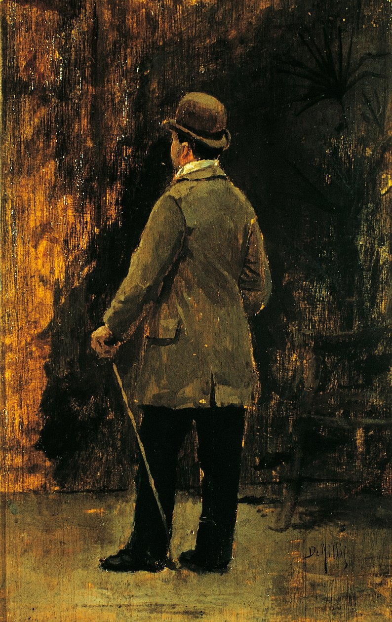 画家Edoardo Dalbono的肖像（布面油画 作者 朱塞佩或约瑟夫·德尼蒂斯