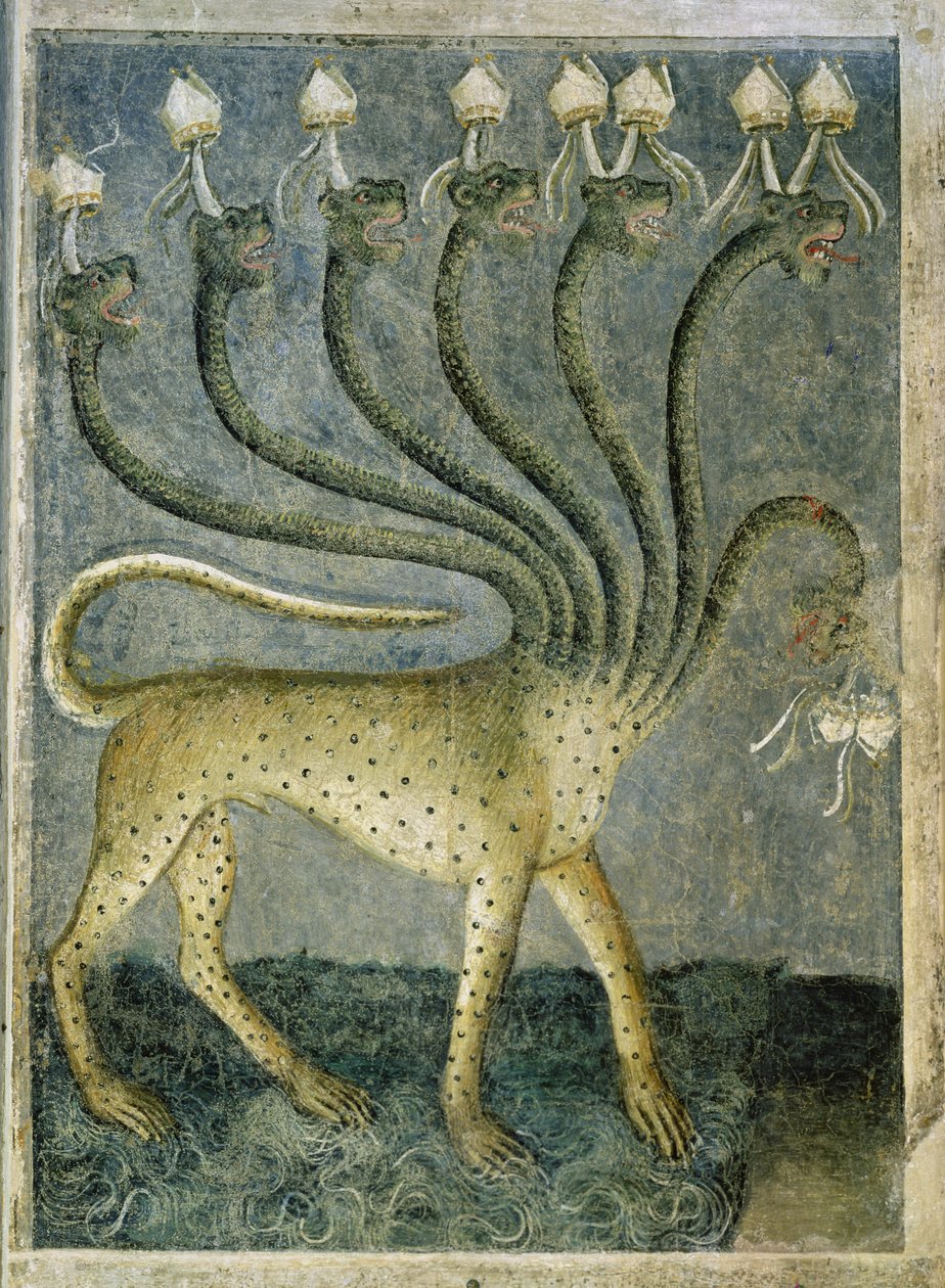 来自大海的七头兽，1360-70 作者 朱诺·迪·乔瓦尼·德·梅纳布瓦伊