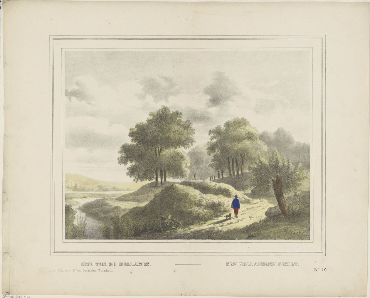 Une vue de Hollande / 荷兰风光（标题见实物） 作者 Glenisson 和 Van Genechten