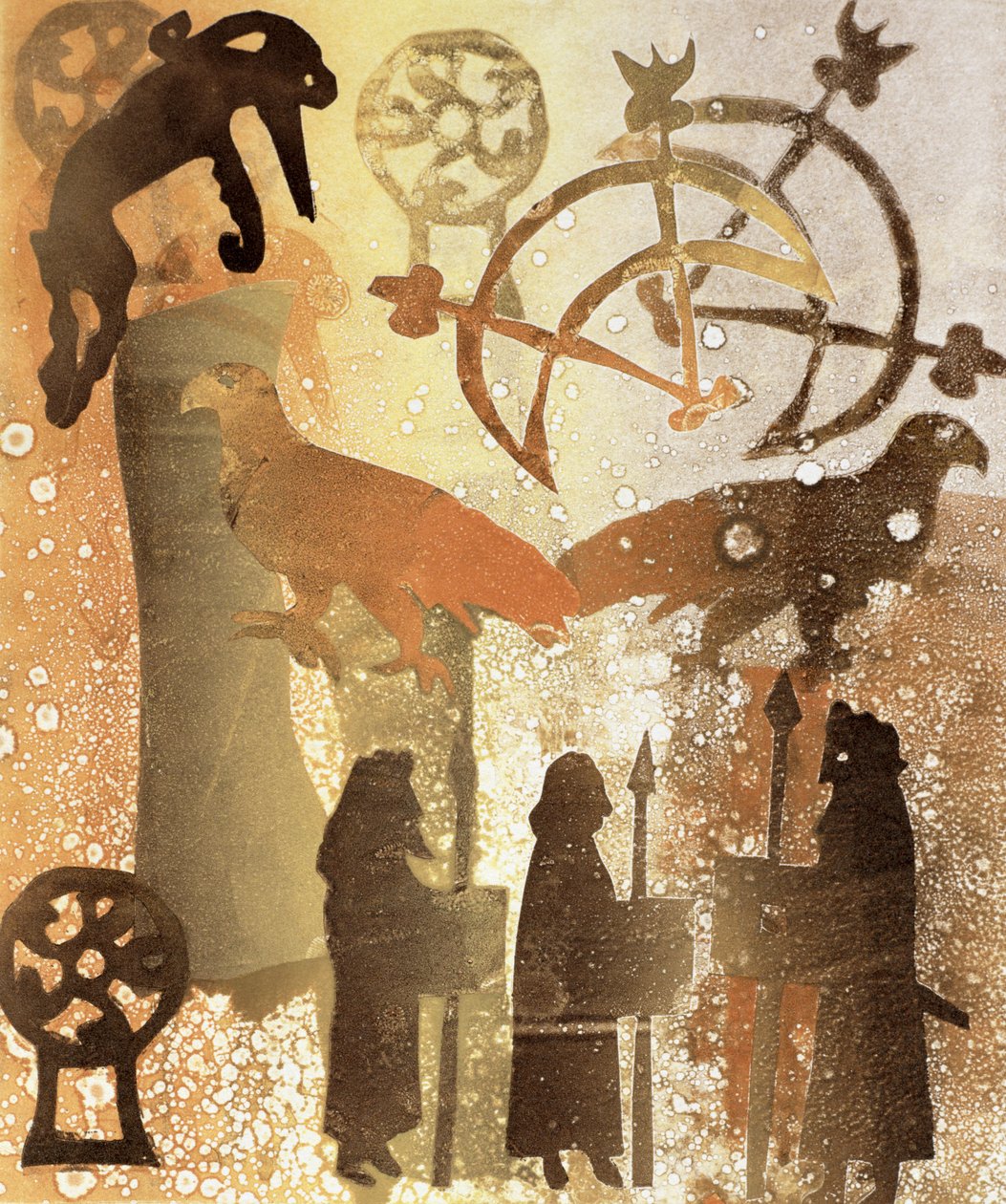Birsay Ceremony，1996（monotype） 作者 格洛丽亚·沃灵顿