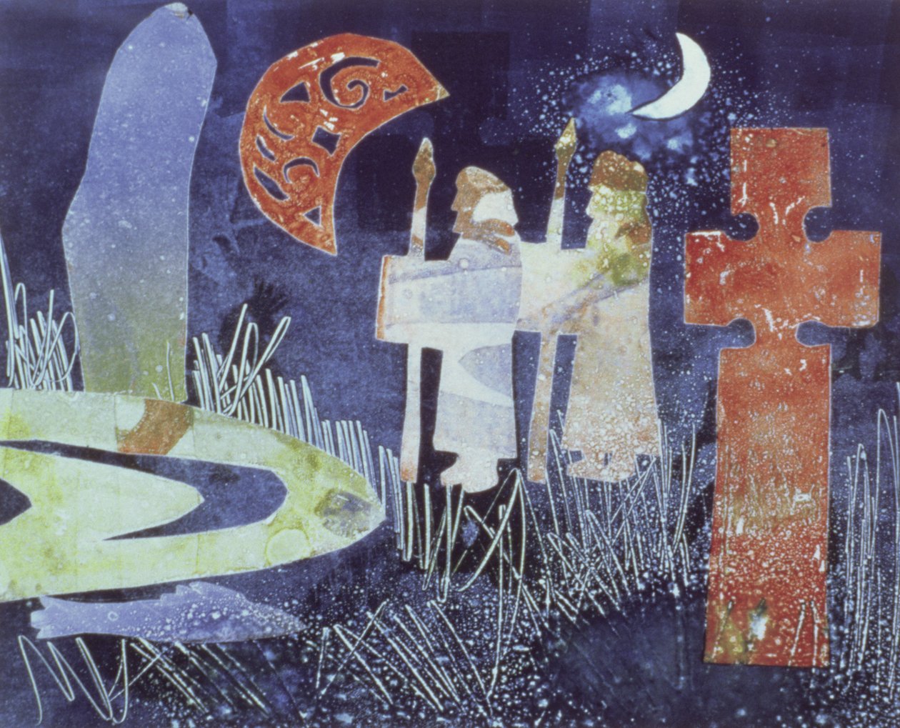 仲夏夜，1994（monotype） 作者 格洛丽亚·沃灵顿