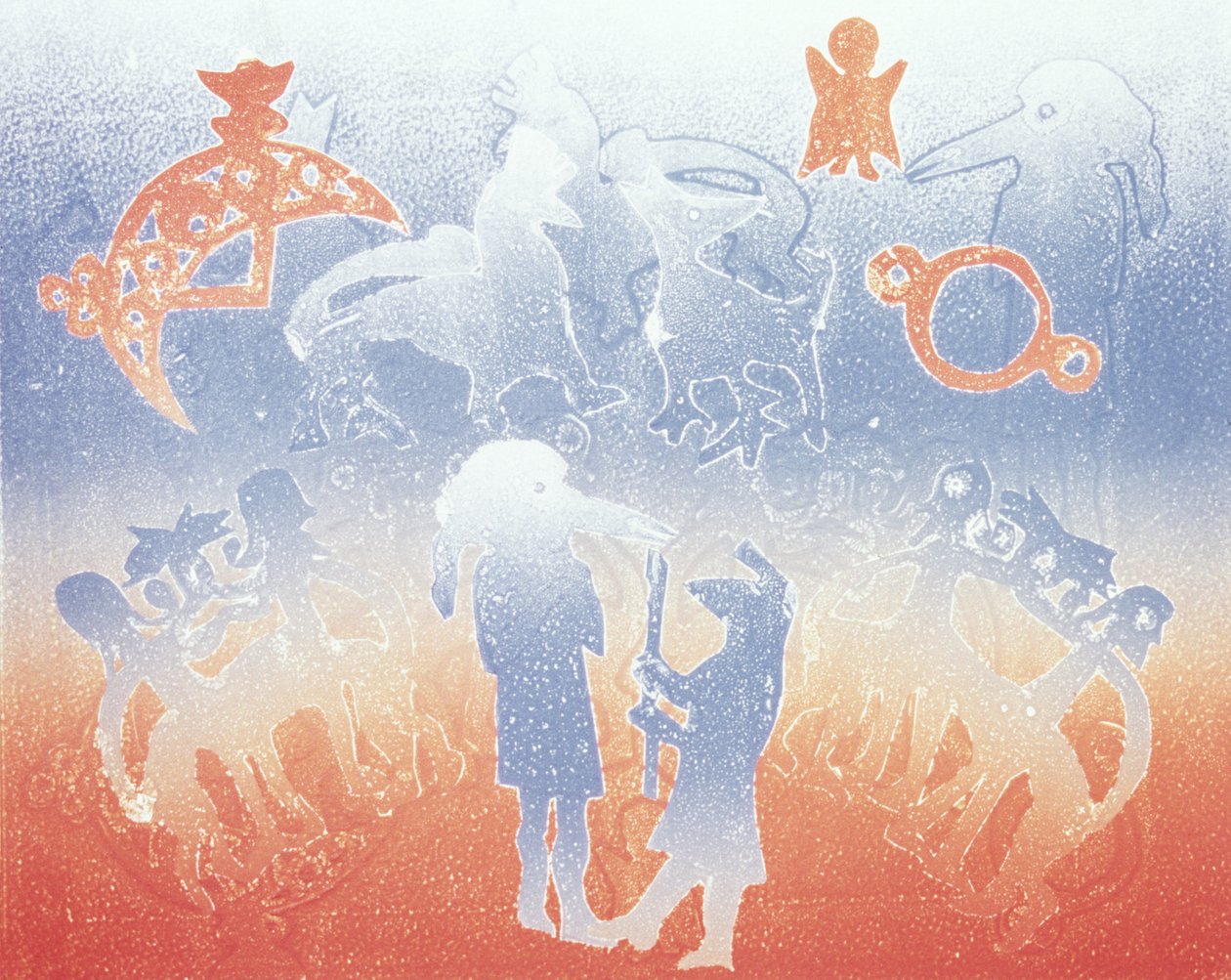 Papil birdman徘徊，1995年（monotype） 作者 格洛丽亚·沃灵顿