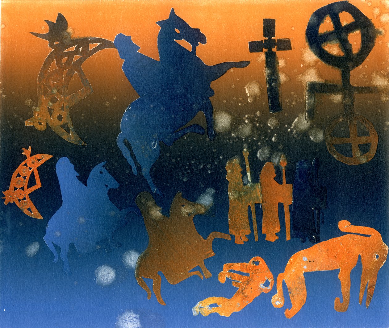 Pictish仪式（monotype） 作者 格洛丽亚·沃灵顿