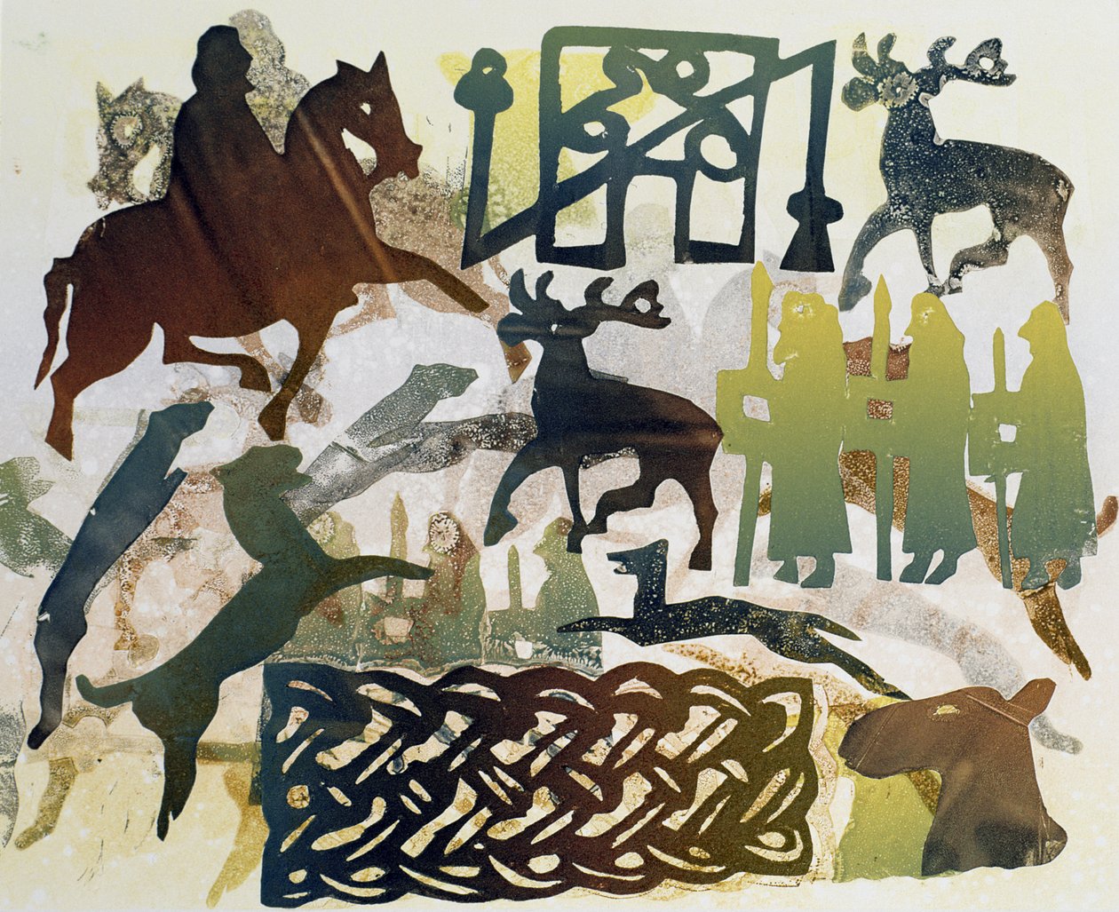 古代旅行者，1995年（monotype） 作者 格洛丽亚·沃灵顿