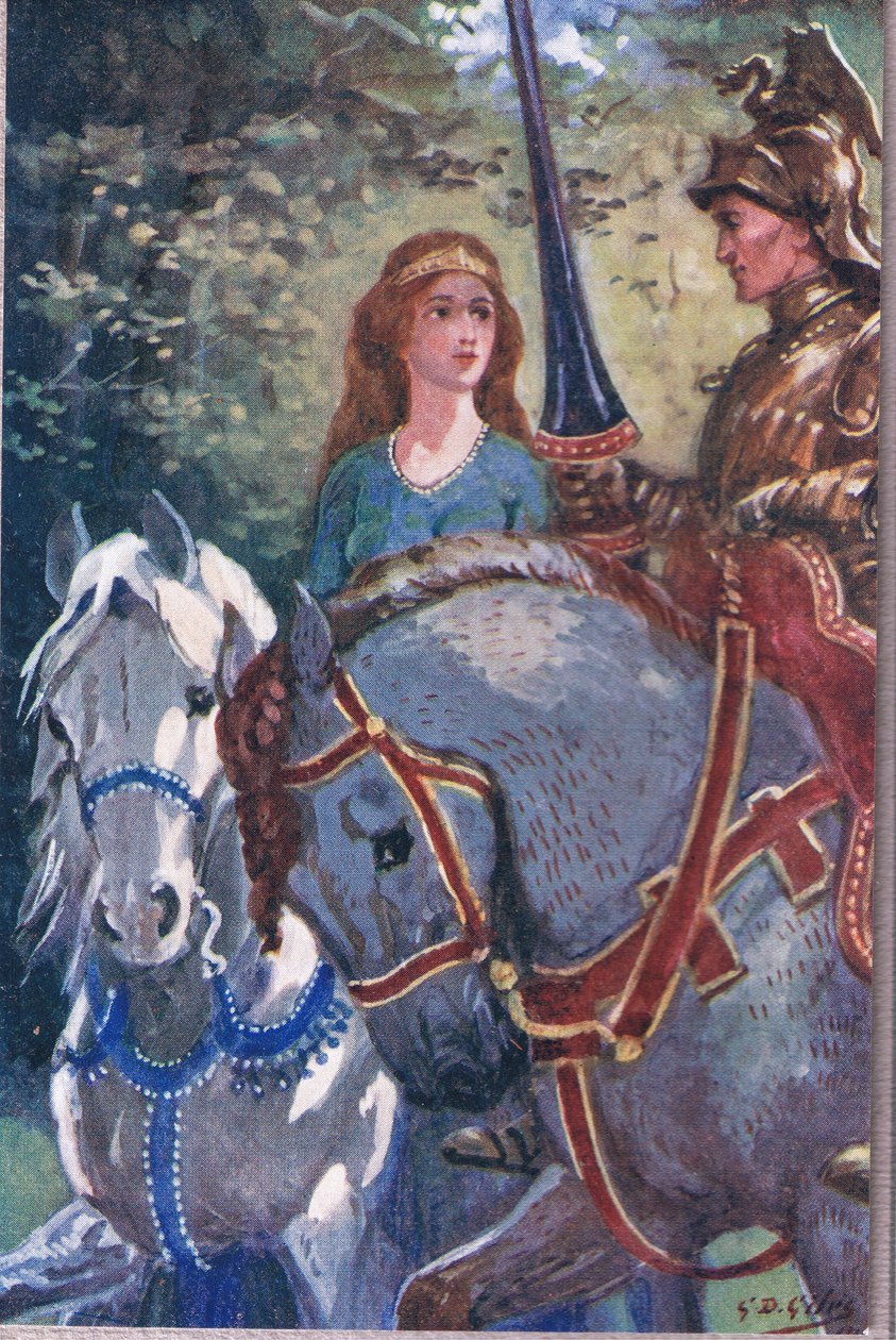 欢乐守卫的韵律：她带着她通过Lyonesse骑行，来自Adam Findsis出版的Adam Lindsay Gordon诗歌，1912年 作者 戈弗雷·道格拉斯·吉尔斯