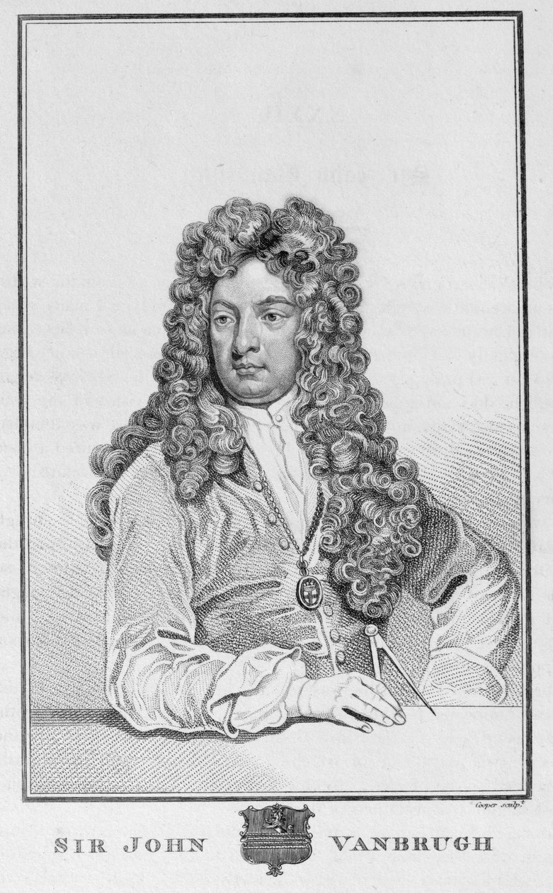 John Vanbrugh爵士（1664-1726），由Richard Cooper雕刻 作者 戈弗雷·克纳勒
