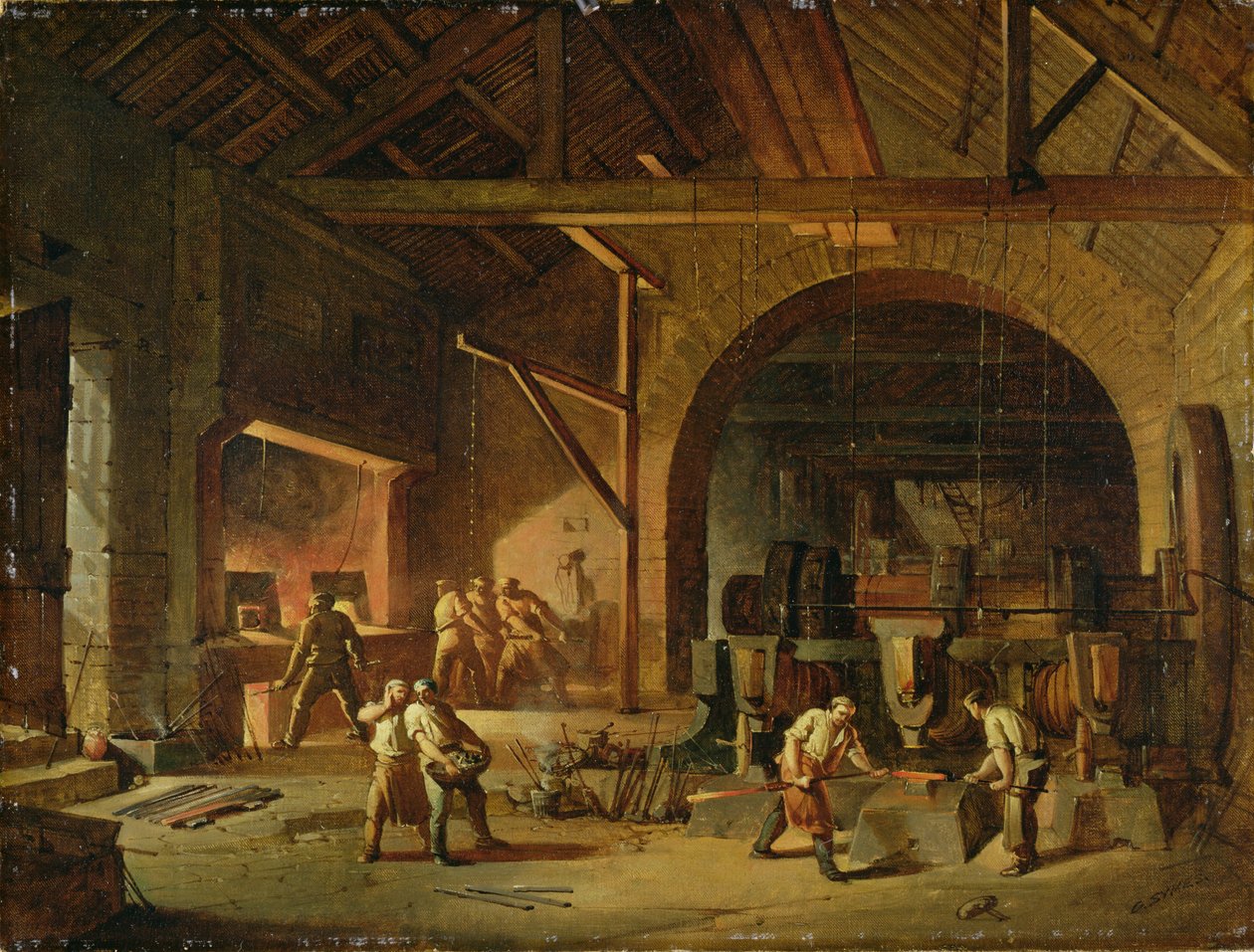 铁制品的内部，1850年 作者 戈弗雷·赛克斯