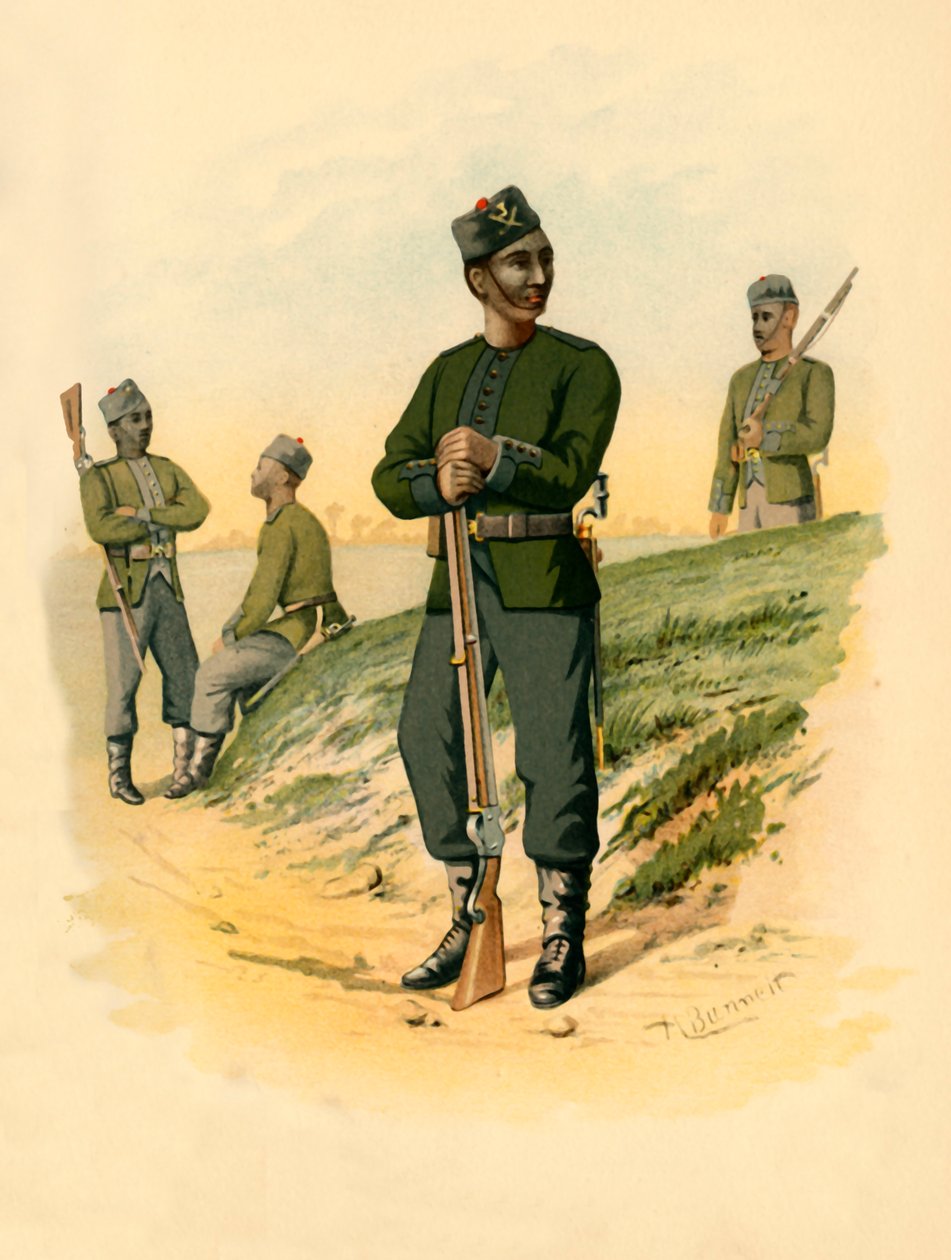 1890年，第三届戈尔卡斯（Gorkhas）。 作者 戈弗雷·道格拉斯·吉尔斯