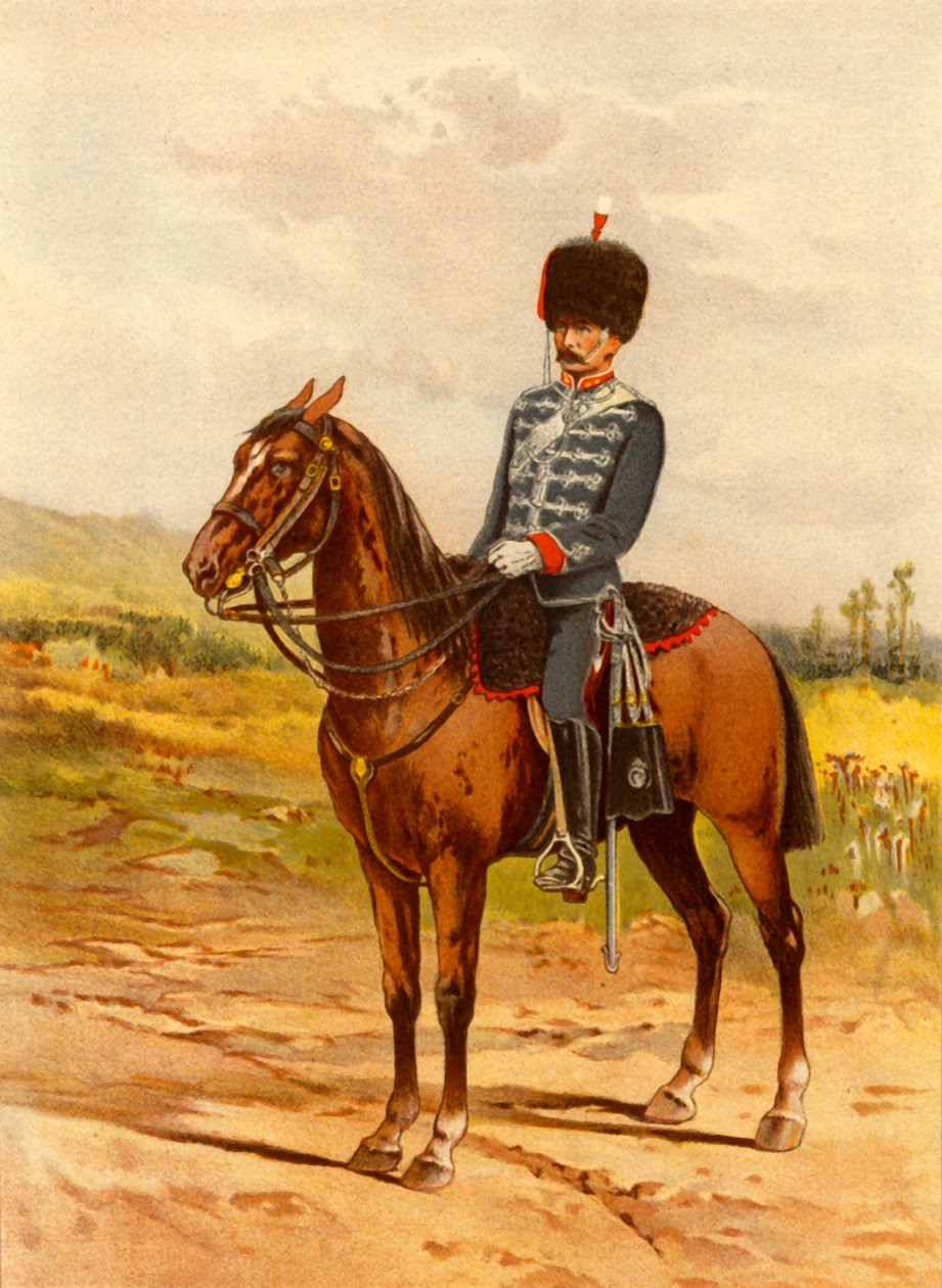 尊贵的炮兵连骑兵，1890年。 作者 戈弗雷·道格拉斯·吉尔斯