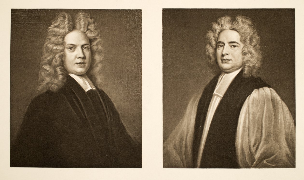 左：Henry Sacheverell DD右：弗朗西斯阿特伯里，罗切斯特主教，酒吧。 1902年（珂罗版） 作者 戈弗雷·克纳勒