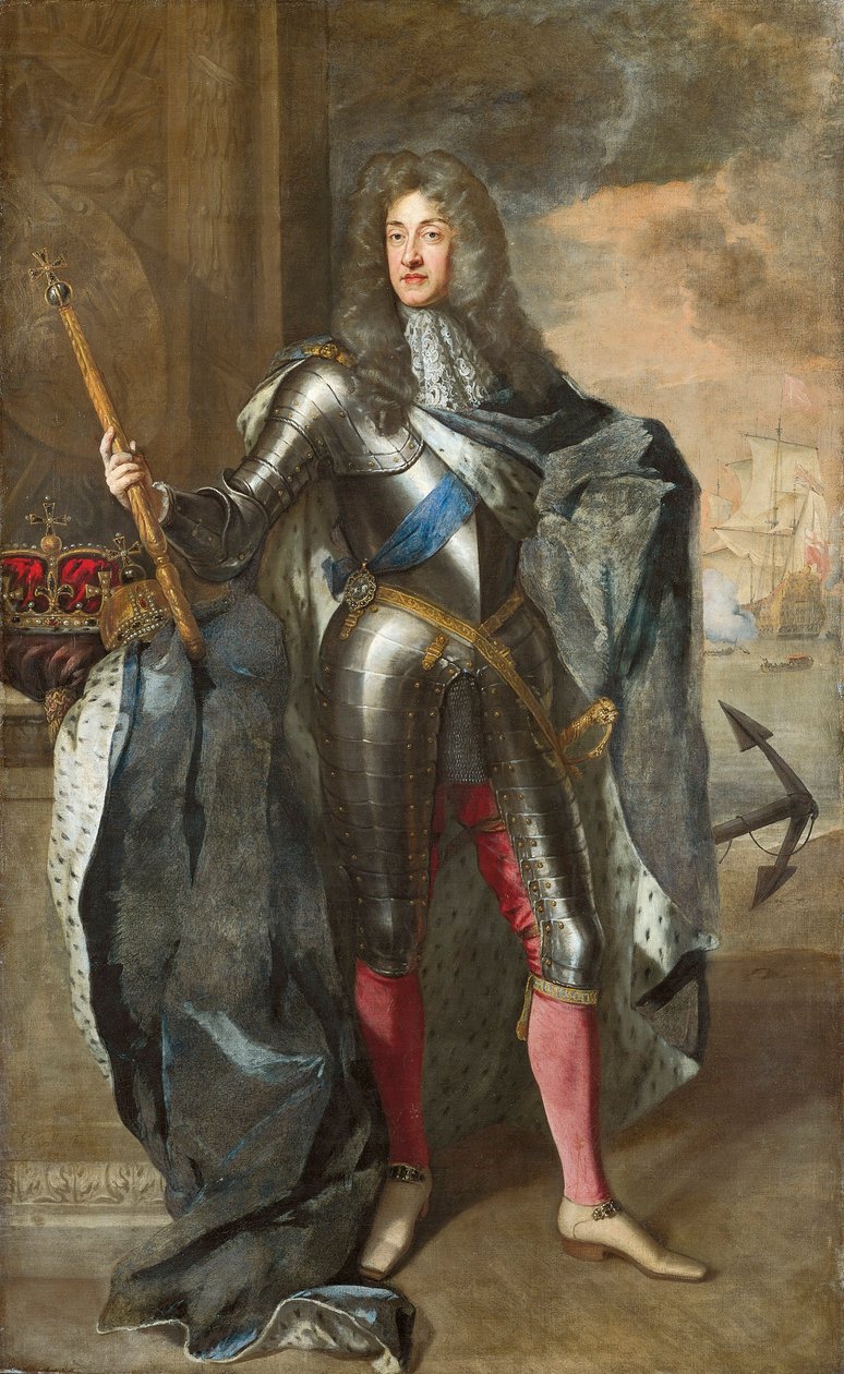 英国、英格兰、伦敦，大不列颠国王乔治一世 (1660-1727) 肖像 作者 戈弗雷·克纳勒