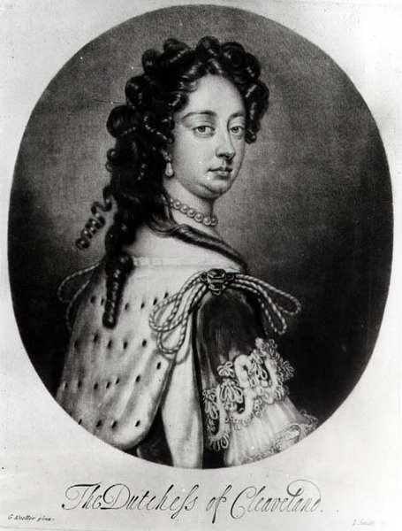 Barbara Villiers的肖像，克利夫兰公爵夫人（1641-1709）由J. Smith雕刻 作者 戈内·弗雷德（Kneller）