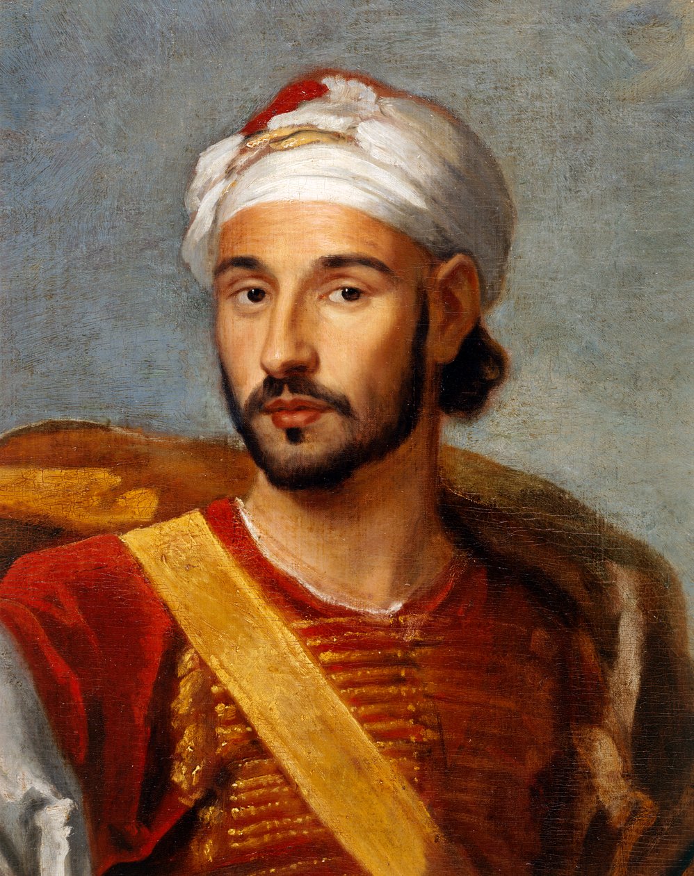 Detail, Muhammad Ohadu, the Moroccan Ambassador 作者 Godfrey 和 Wyck Jan (1640-1700) 内勒