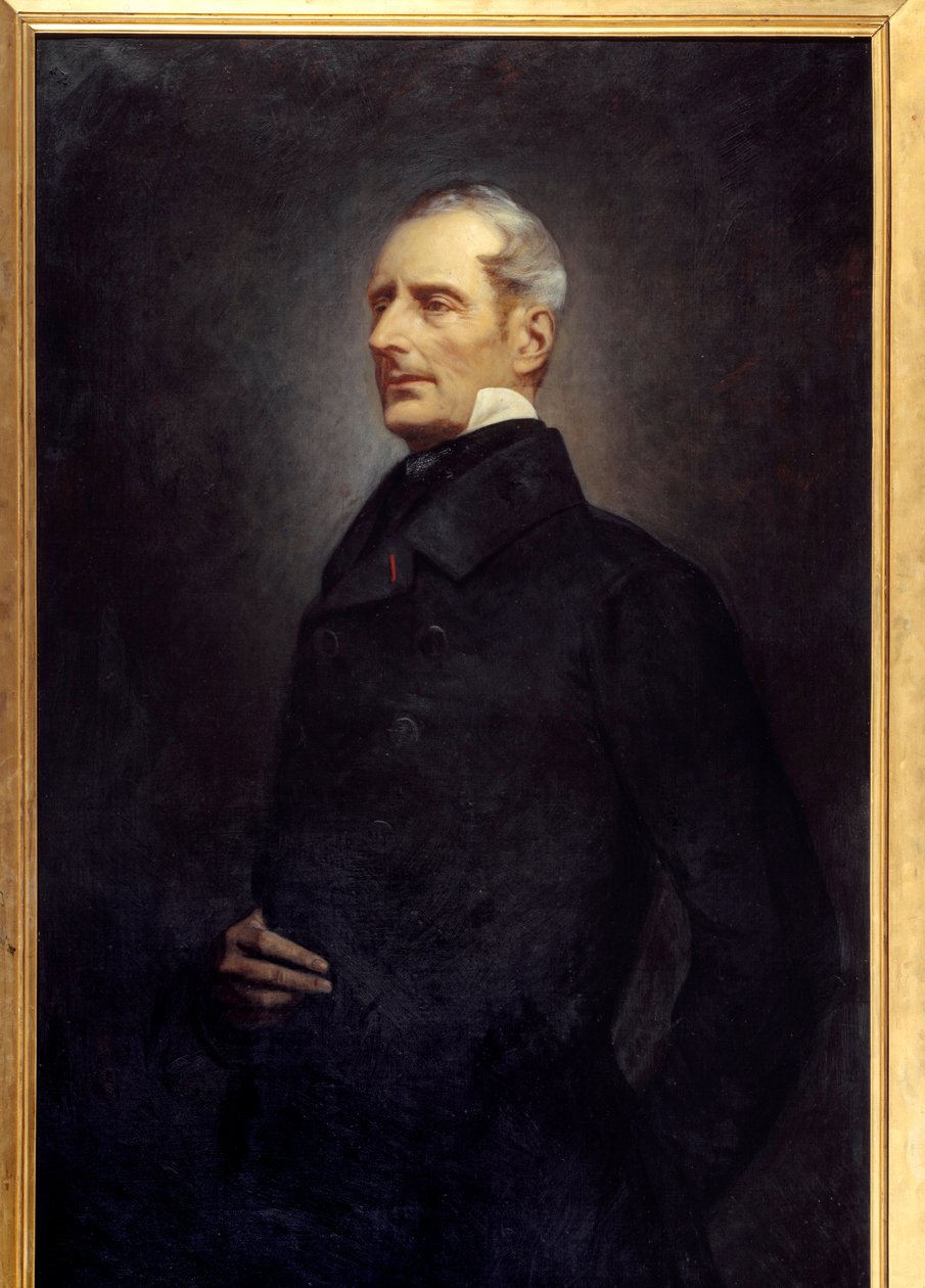 Alphonse de Lamartine (1790 -1869) 诗人和政治家的肖像。 贡扎格·普里瓦 (Gonzague Privat) 的绘画（1843 -？） 作者 冈萨格私人