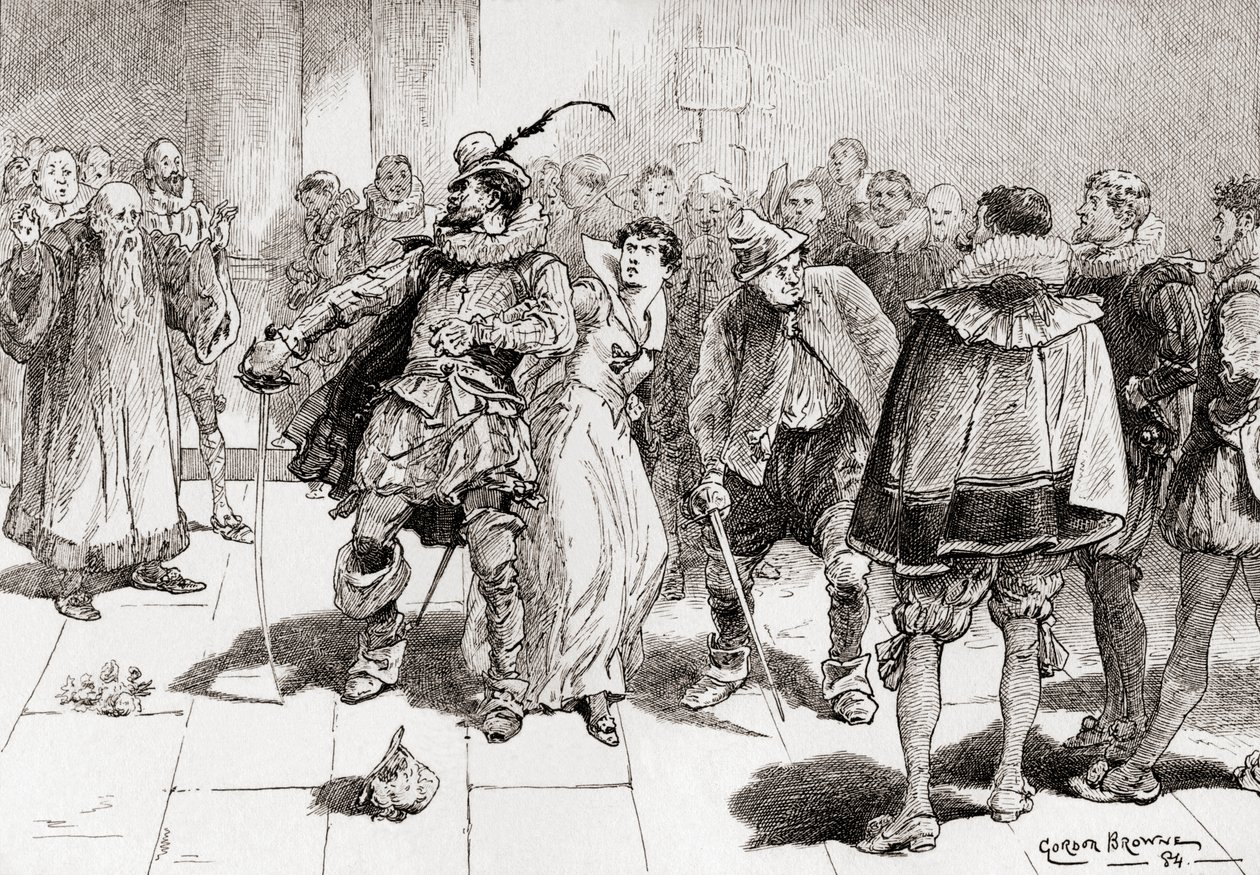 Petruchio：不要害怕，甜蜜的笨蛋，他们不会触碰你的凯特，不要让你对抗一百万人，威廉·莎士比亚的场景扮演驯悍记，第三幕，场景2，来自The Works 作者 戈登·弗雷德里克·布朗