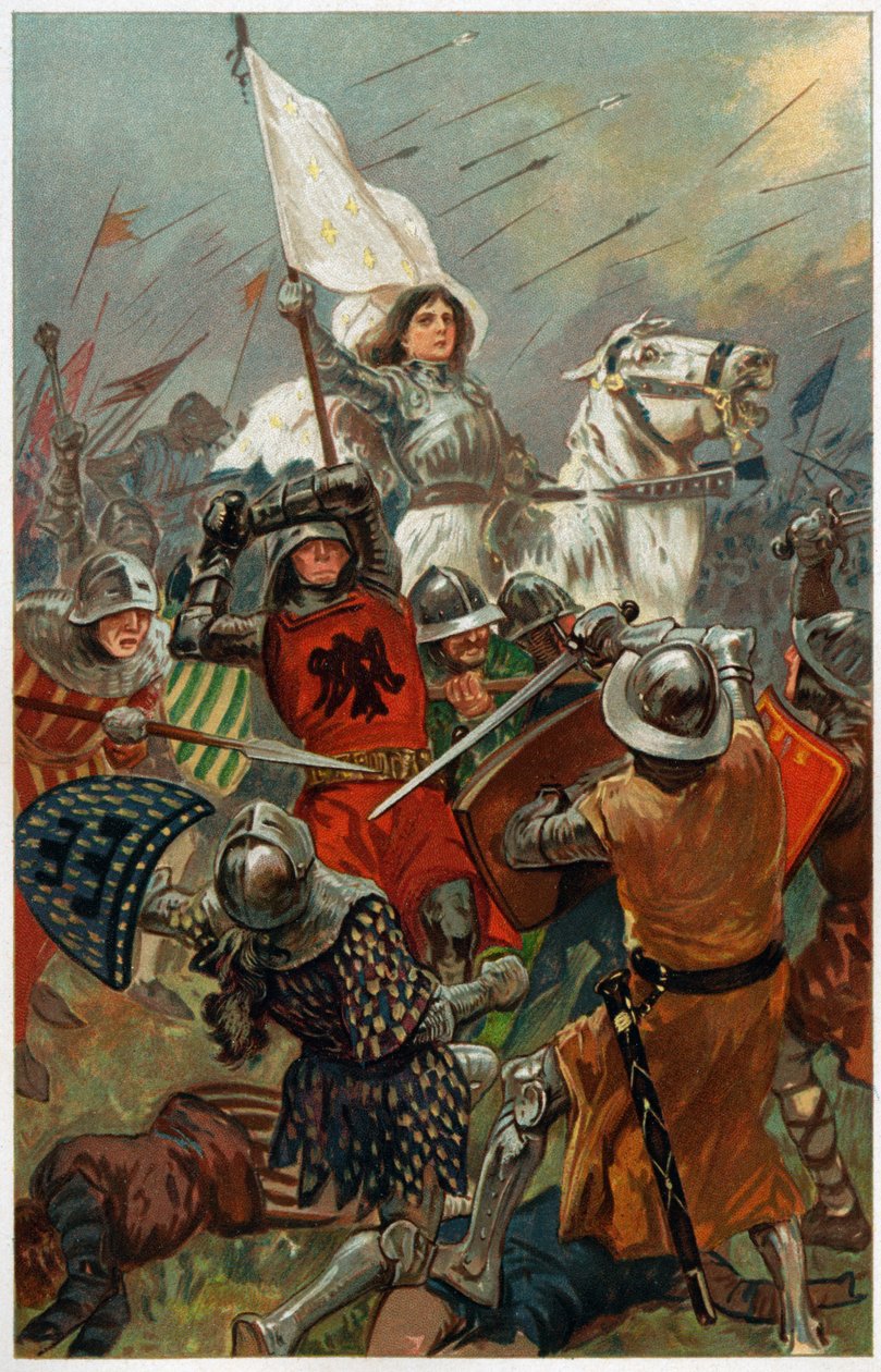 “女仆以她自己的信仰和勇气激励她的同胞们”，来自Alice S. Hoffman的“英雄历史英雄与女英雄”的插图 作者 戈登·弗雷德里克·布朗