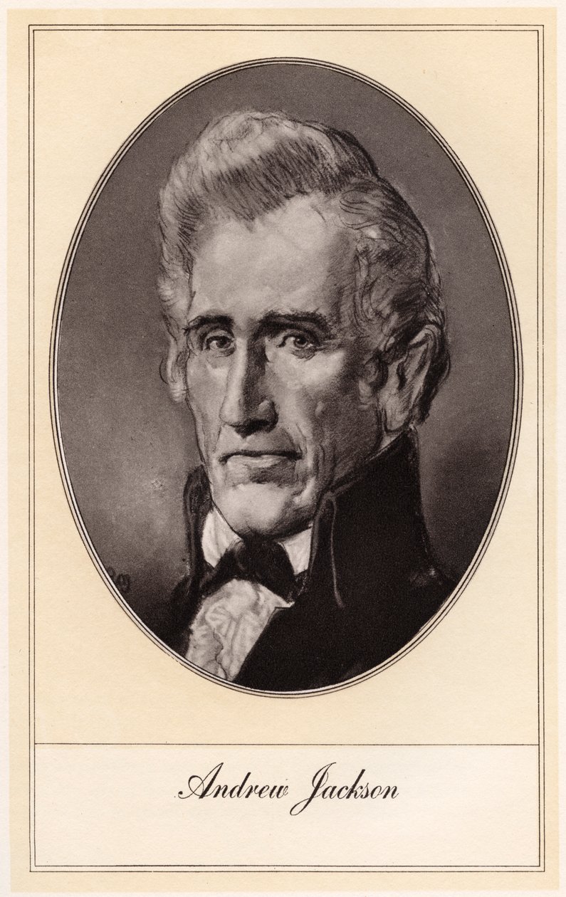 20世纪初，美国第七任总统安德鲁·杰克逊（Andrew Jackson） 作者 戈登·罗斯