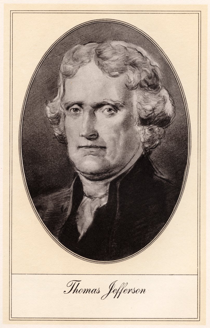 20世纪初，美国第三任总统托马斯·杰斐逊（Thomas Jefferson） 作者 戈登·罗斯