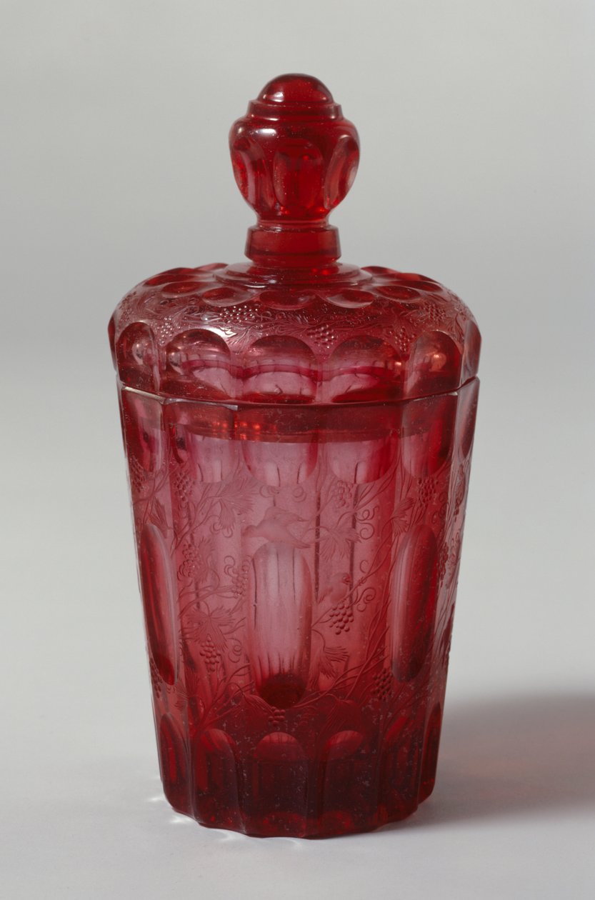 带盖的斜面玻璃烧杯，1700年前（玻璃） 作者 戈特弗里德·斯皮勒