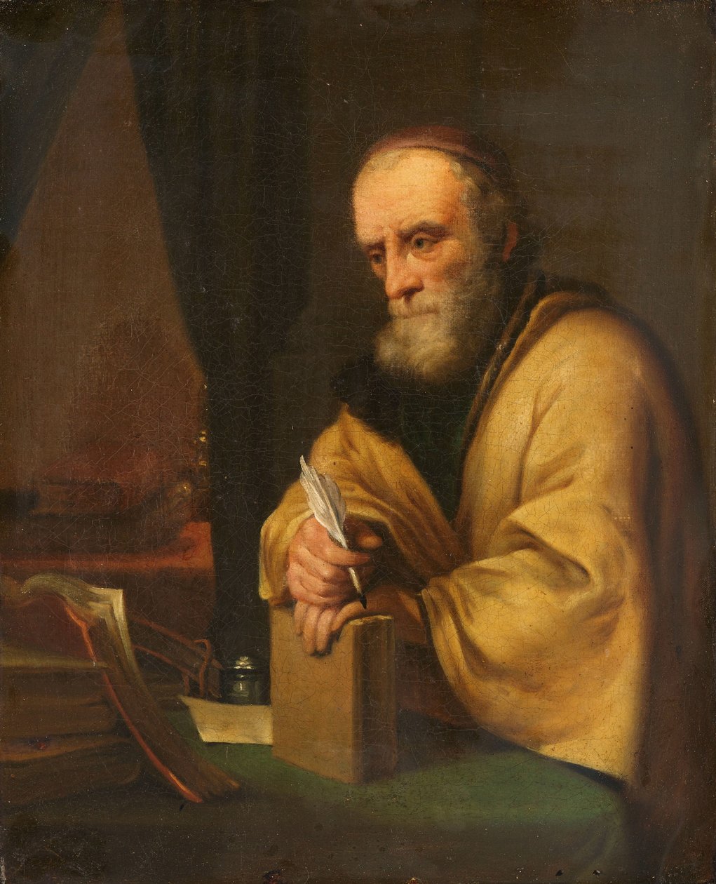 一位老学者 作者 Gottfried Kneller（复制后）