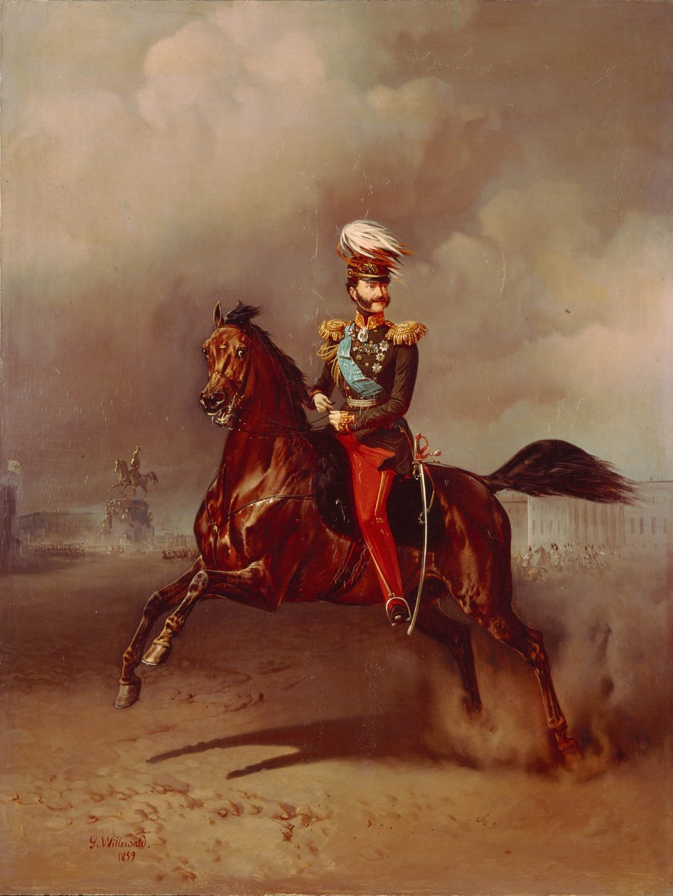 弗拉基米尔·费奥多罗维奇·阿德勒贝格伯爵的肖像1791-1884年，1859年 作者 戈特弗里德·威勒瓦尔德