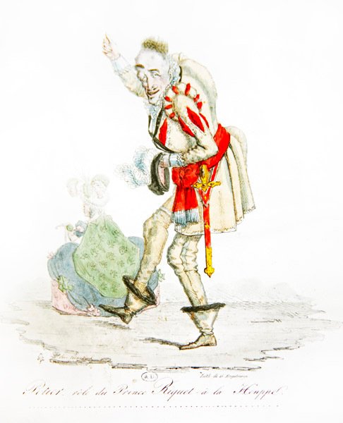 查尔斯-加布里埃尔-波蒂埃扮演里凯王子，约1825年（彩色平版印刷）。 作者 戈特弗里德（Gottfried）或戈德弗罗伊（Godefroy Engelmann）