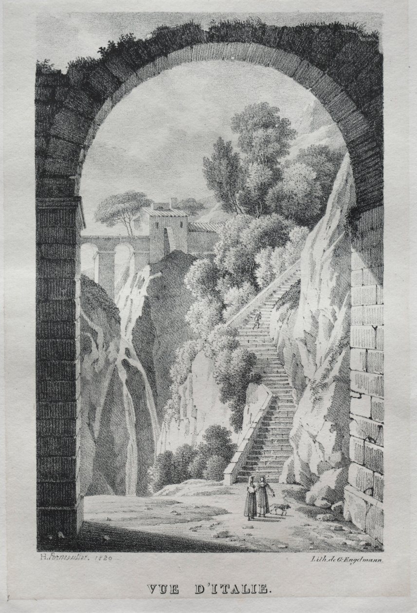 意大利，1820年。 作者 戈特弗里德（Gottfried）或戈德弗罗伊（Godefroy Engelmann）
