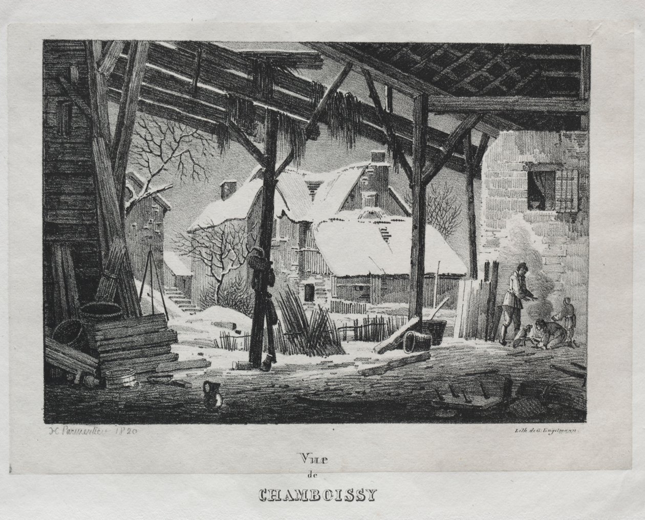 Chamboissy的景色，1820年。 作者 戈特弗里德（Gottfried）或戈德弗罗伊（Godefroy Engelmann）