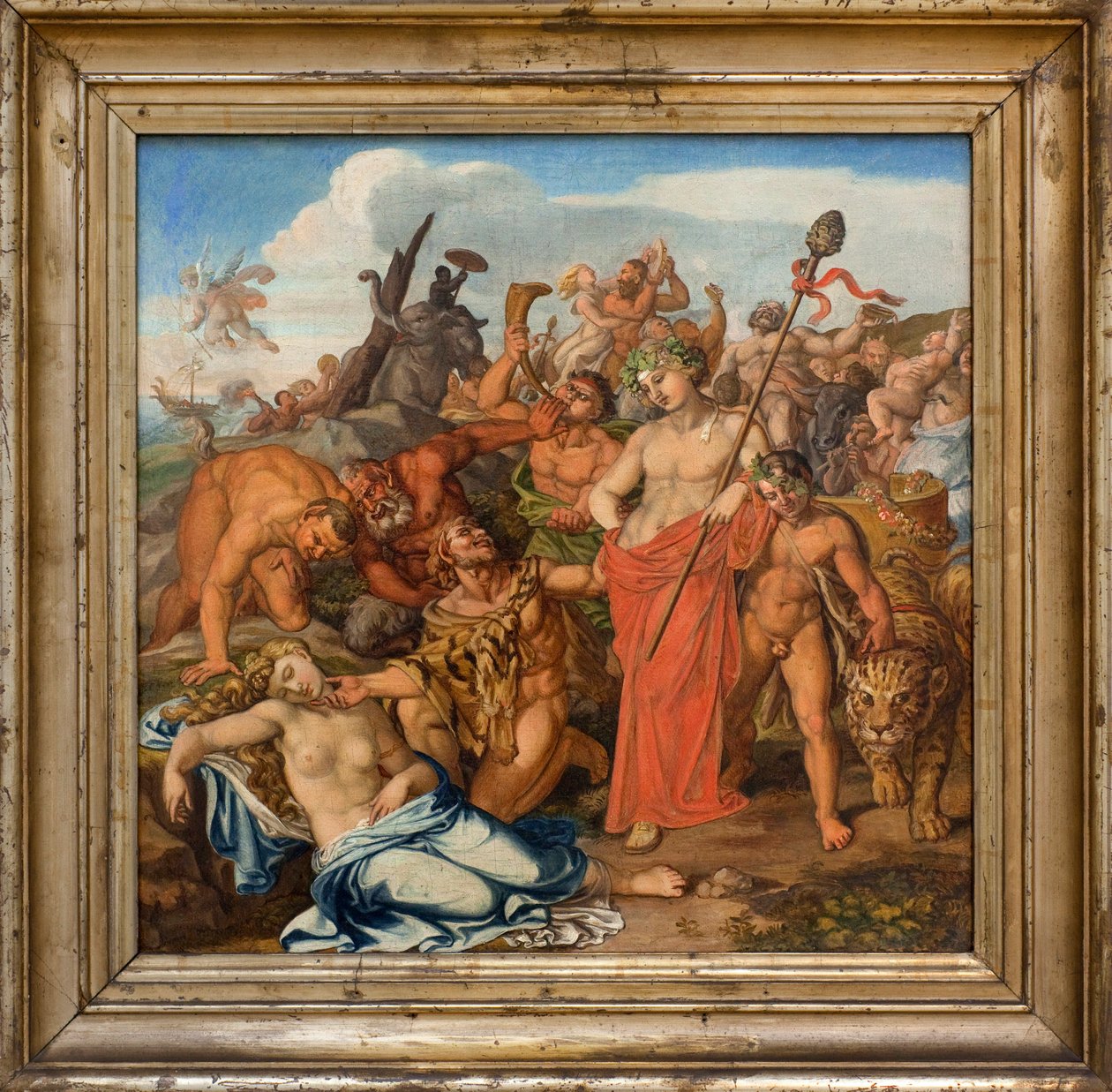 巴克斯和阿丽亚娜戈特利布-希克（1776-1812 年）的画作，布面油画 作者 戈特利布·希克（Gottlieb Schick）