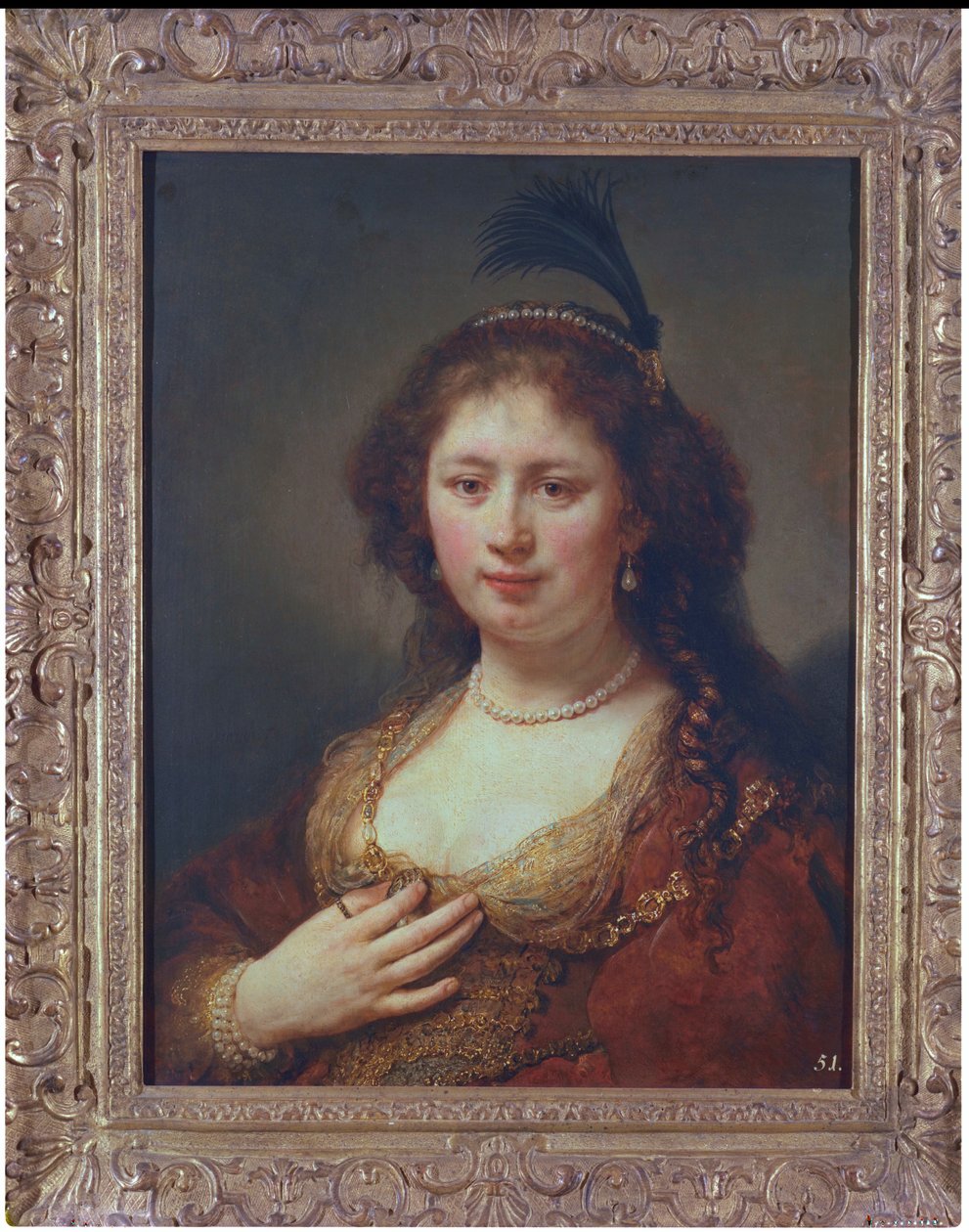 羽毛女士，1636年 作者 戈瓦特·弗林克